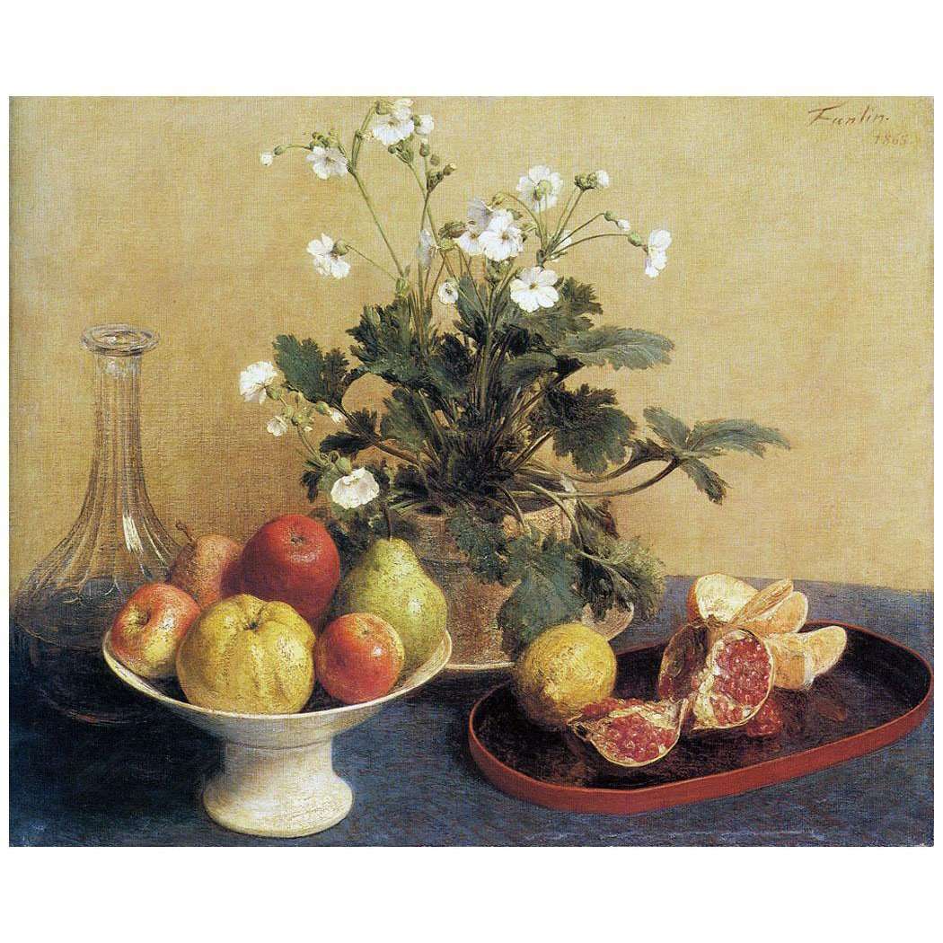  -Henri Fantin-Latour. Nature morte. 1865. Hermitage, St. Petersburg