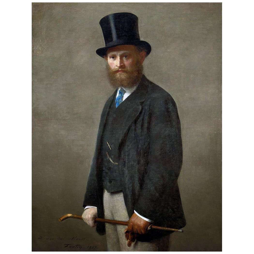  -Henri Fantin-Latour. Portrait de Edouard Manet. 1867. Art Institute, Chicago