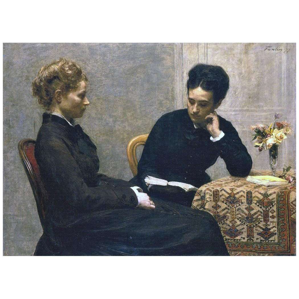  -Henri Fantin-Latour. La lecture. 1877. MBALyon