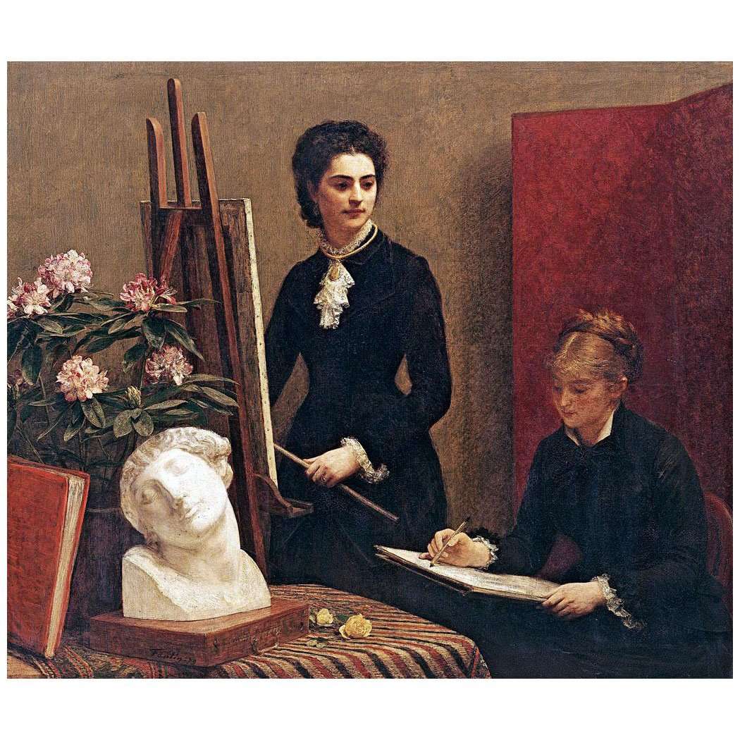  -Henri Fantin-Latour. La lecon de dessin. 1879. Royal Museums of Fine Arts, Brussels