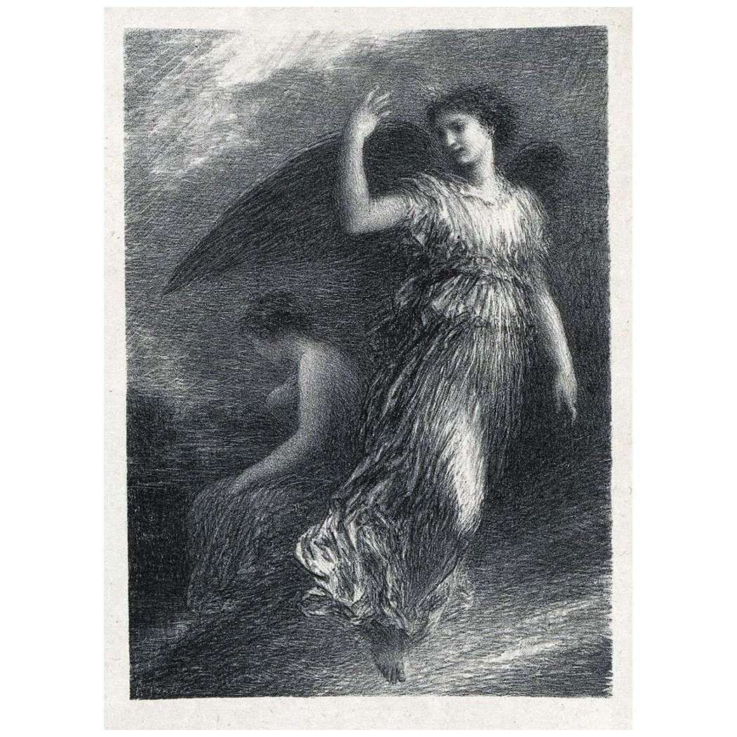  -Henri Fantin-Latour. LAnge. 1880. Litographie. Hermitage