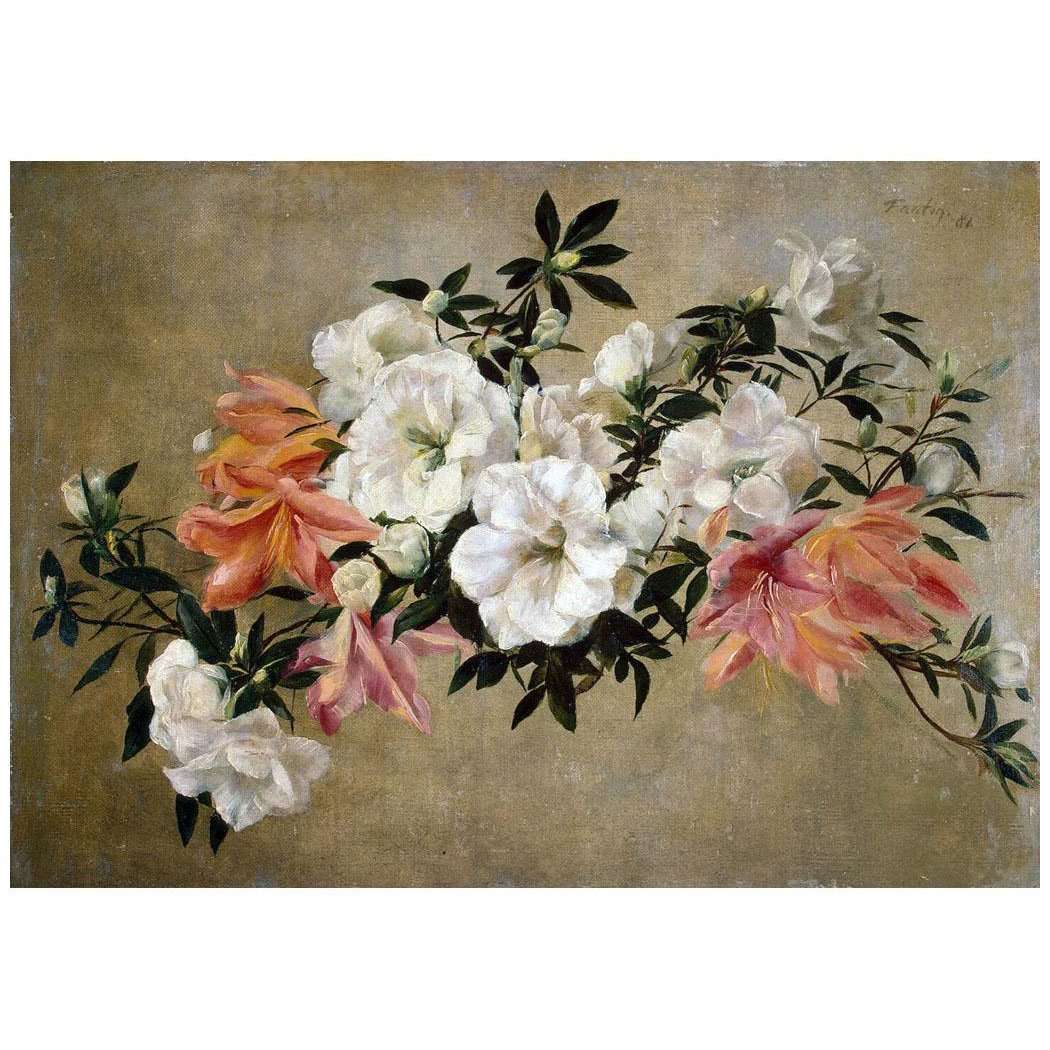  -Henri Fantin-Latour. Azaleas. 1881. Hermitage, St. Petersburg