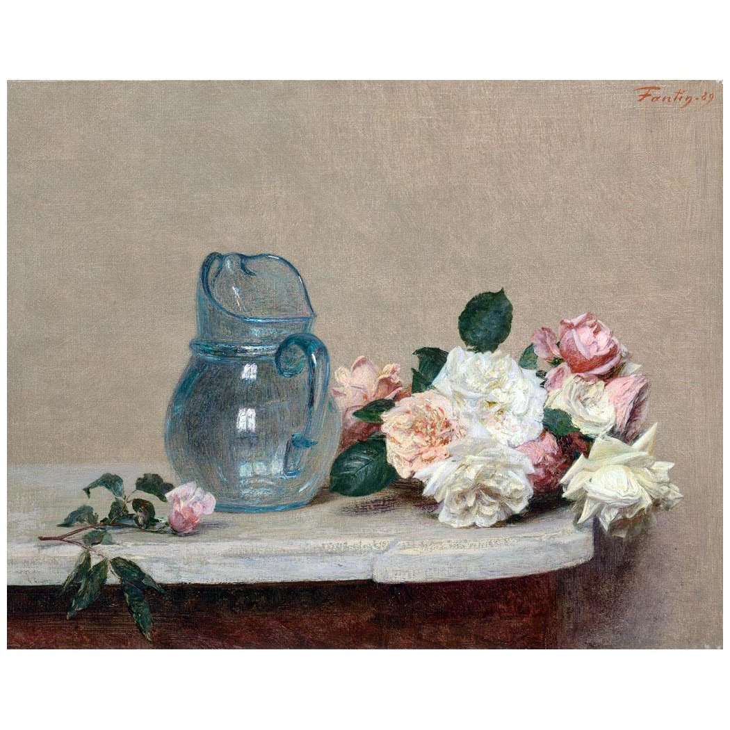  -Henri Fantin-Latour. Les Roses. 1889. MBALyon