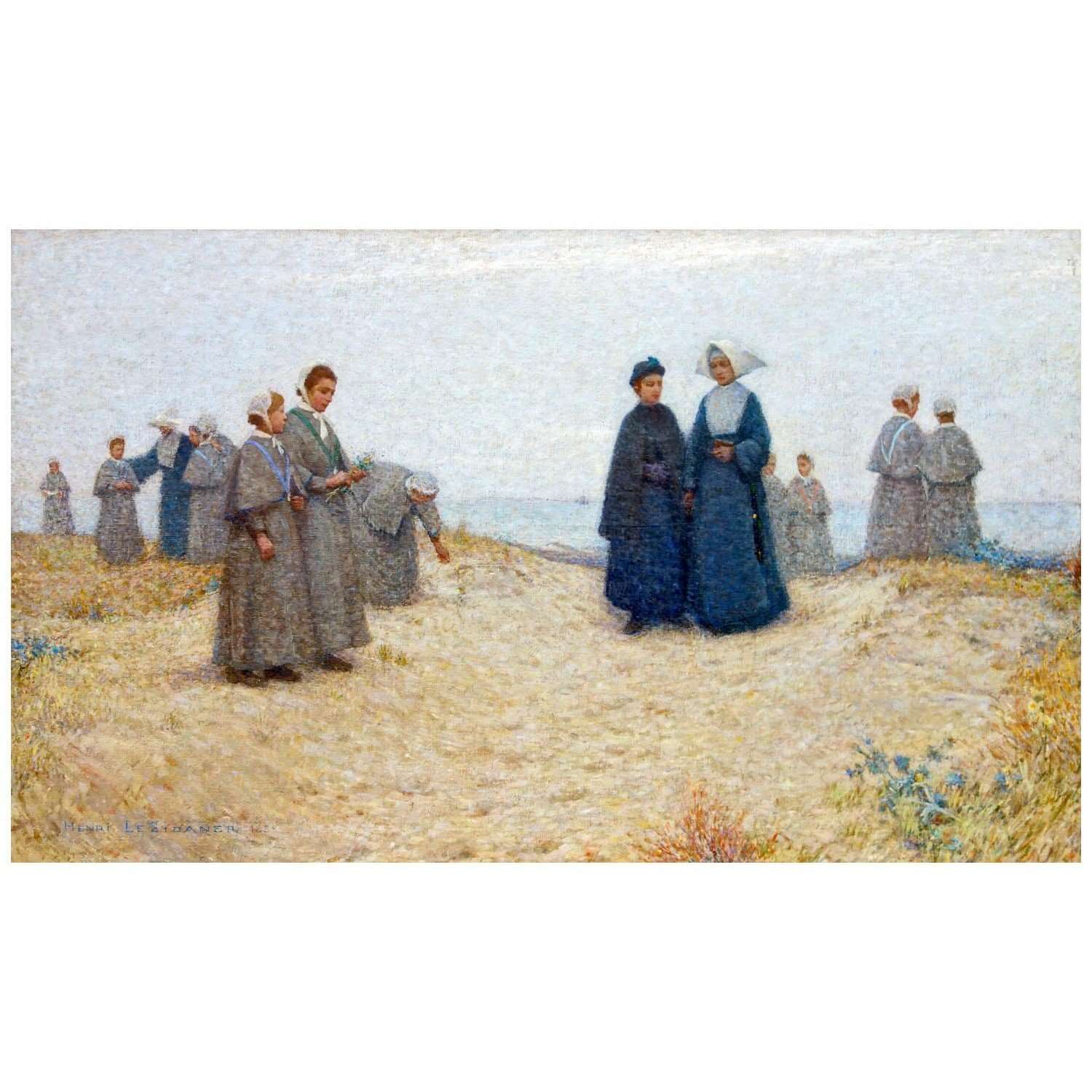  Henri Le Sidaner. Promenade orphelines. 1888. MBA de Dunkerque
