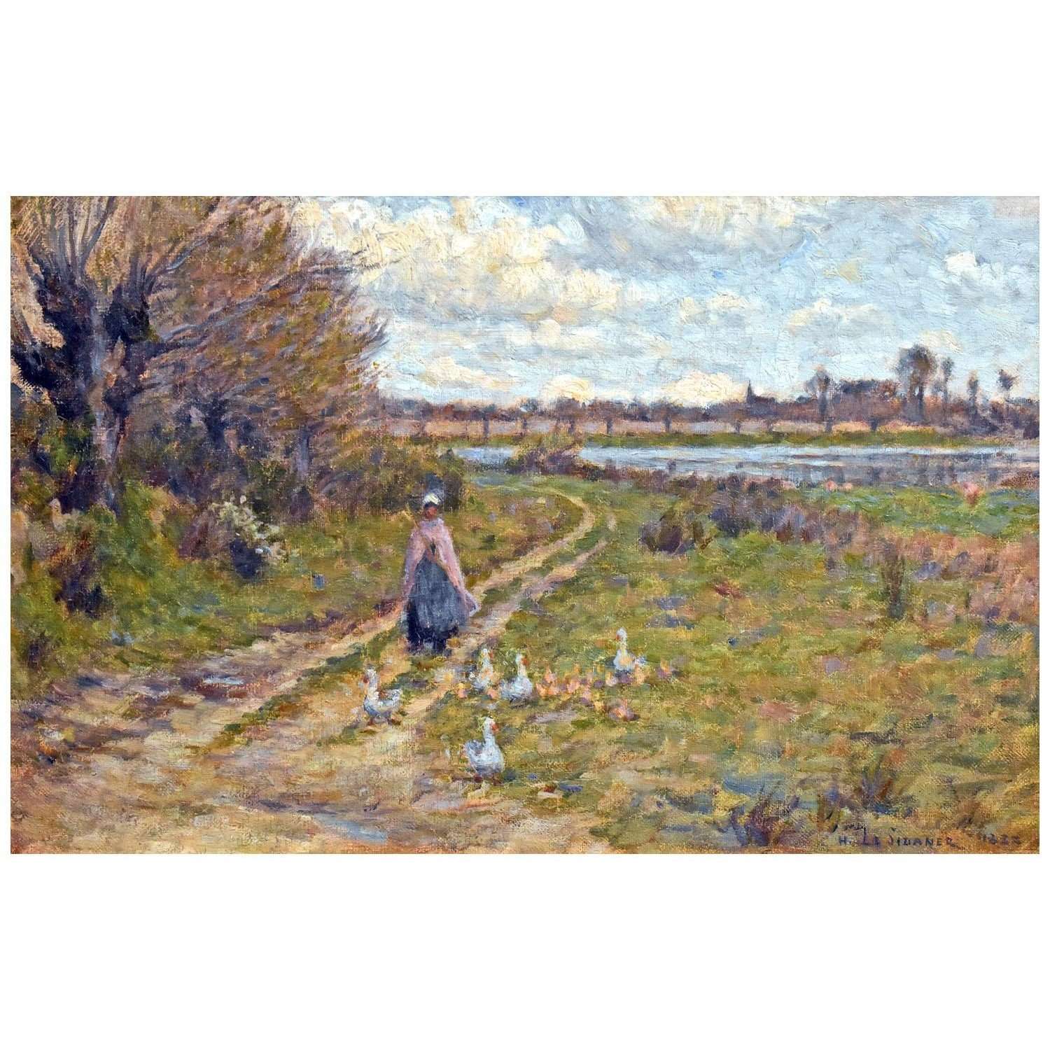  Henri Le Sidaner. Paysage, gardeuse d'oies. 1888. Musee Petiet de Limoux