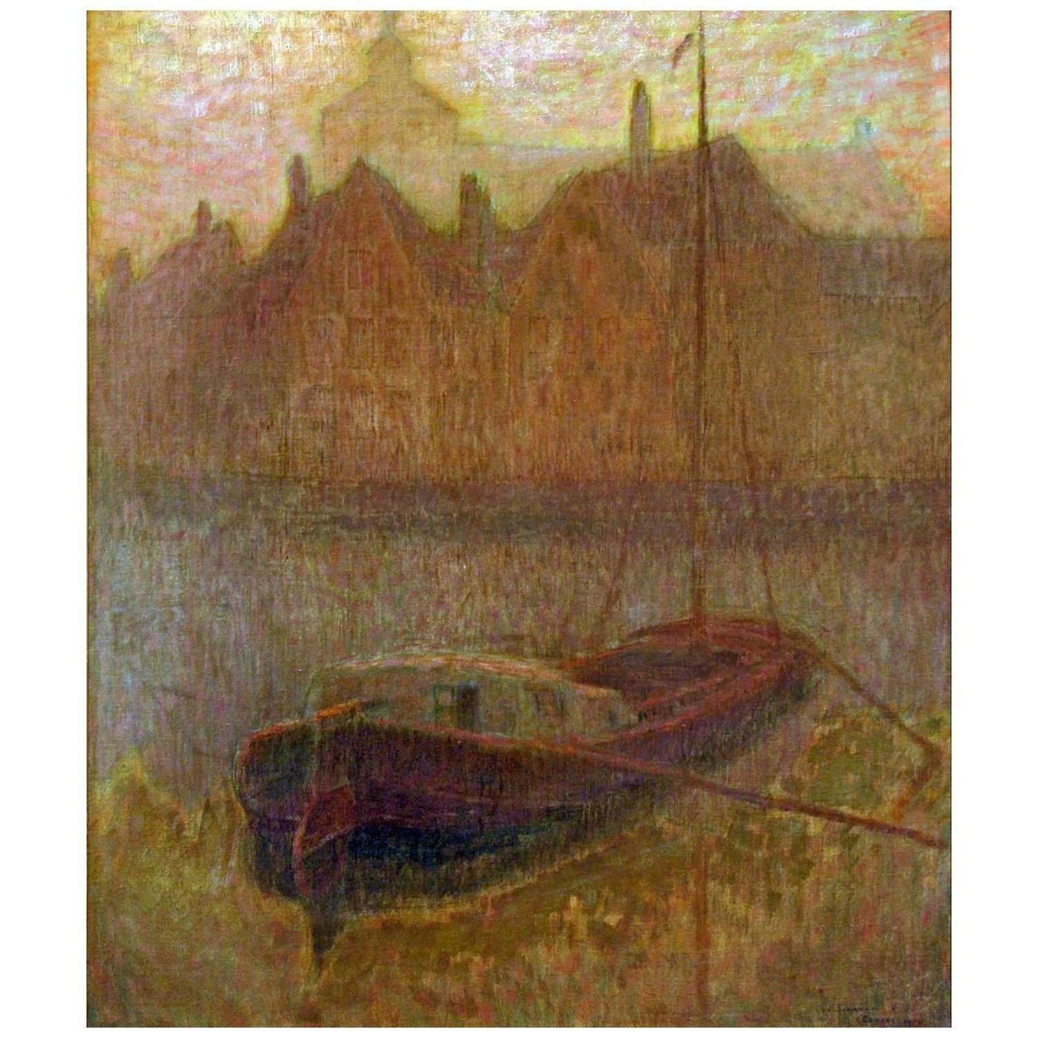  Henri Le Sidaner. Bateau sur le canal. 1900. Groeningemuseum Brugge