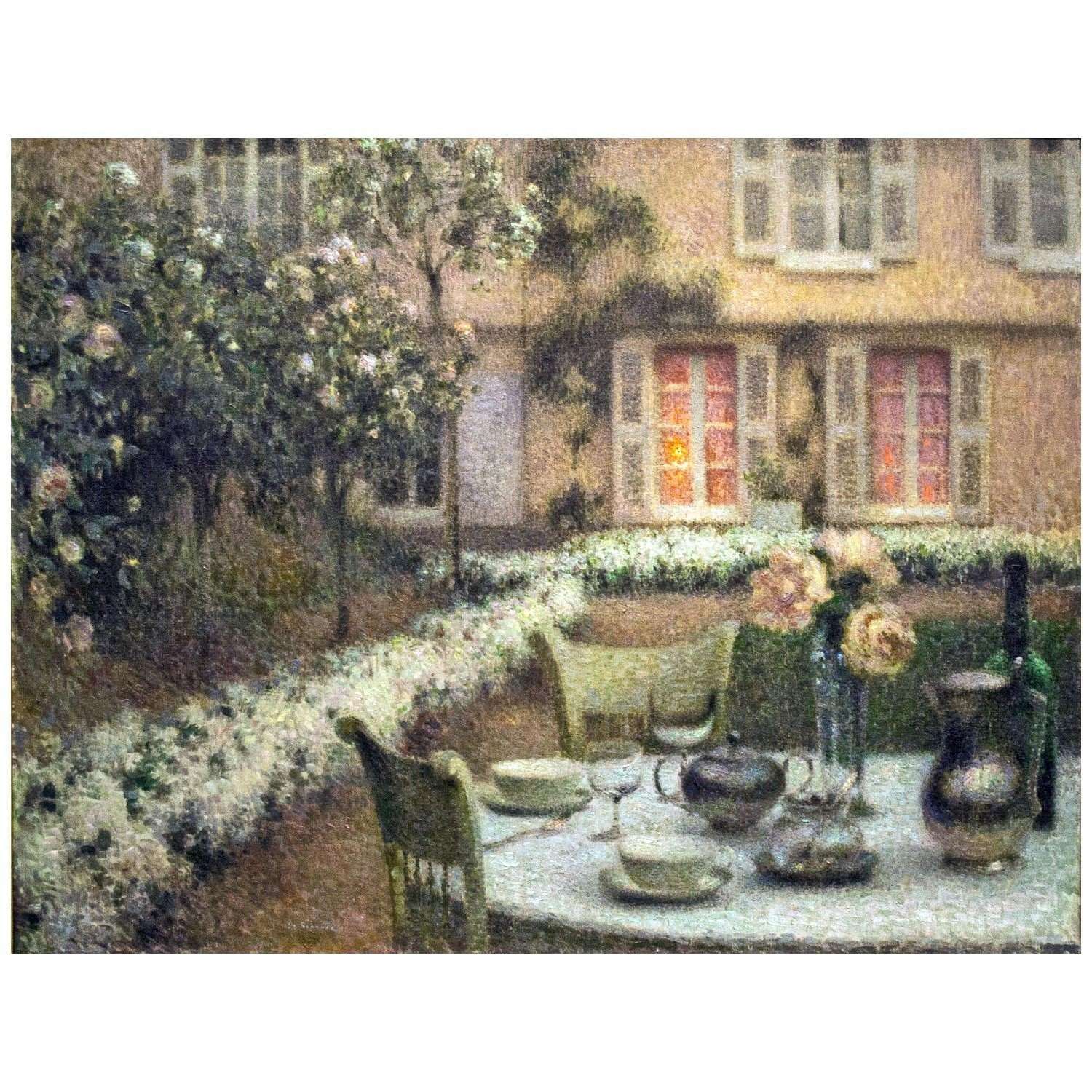  Henri Le Sidaner. La table dans le jardin blanc. 1900. MSK Ghent