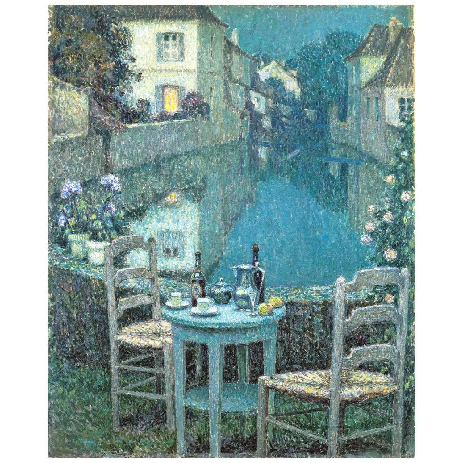  Henri Le Sidaner. Une petite table au crepuscule. 1921. Ohara Museum, Kurashiki