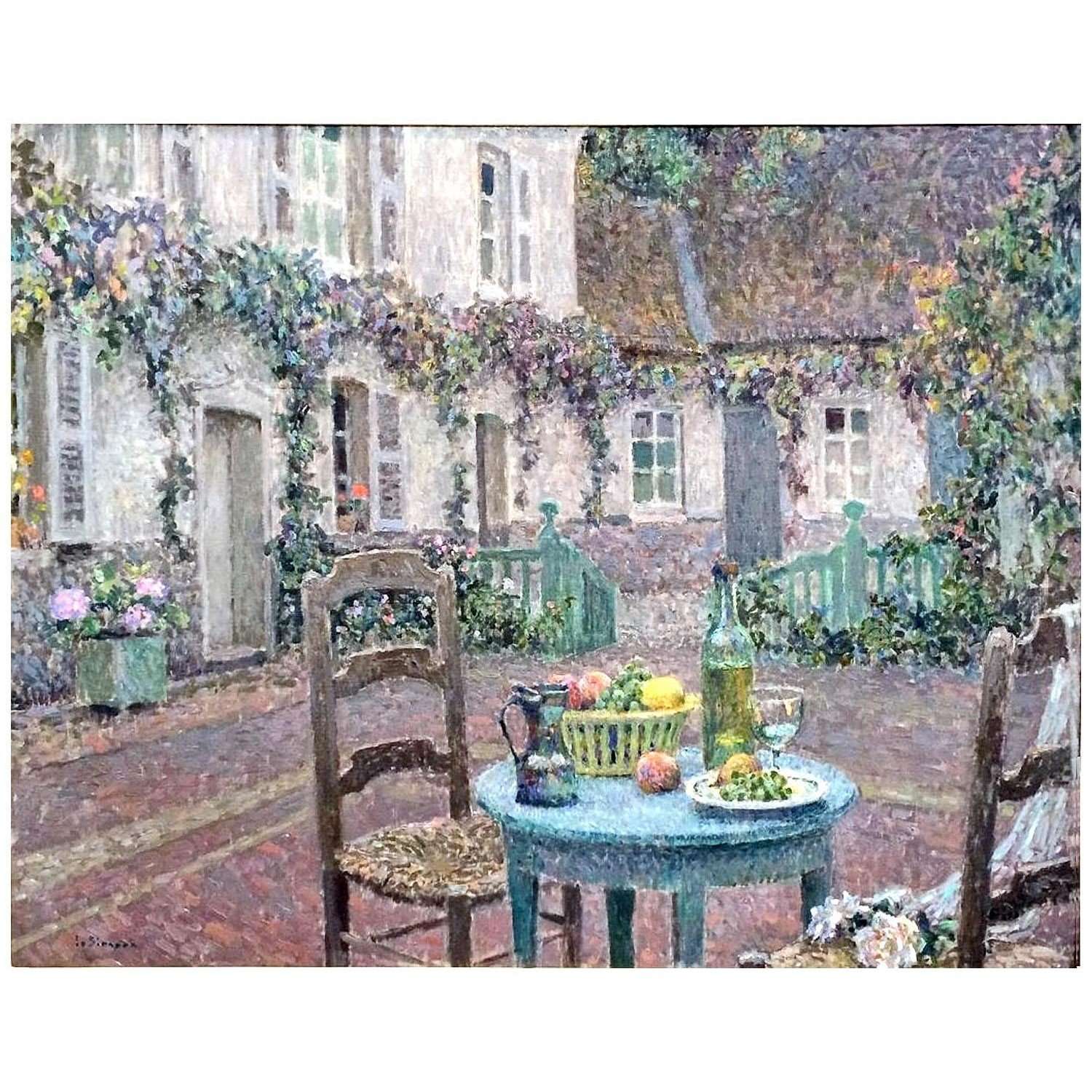  Henri Le Sidaner. Le table bleue. 1923. Singer Museum Lagen