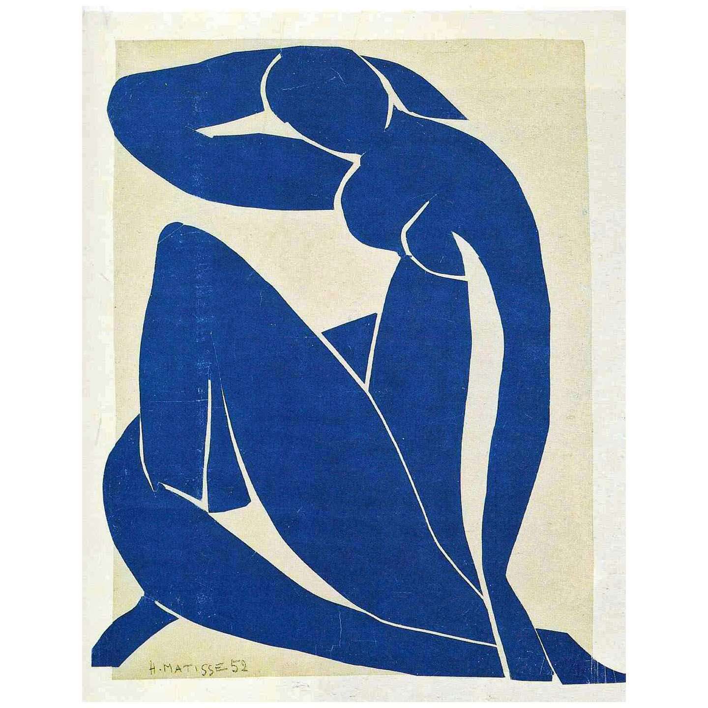  Henri Matisse. Nu bleu. 1952. Centre Pompidou Paris