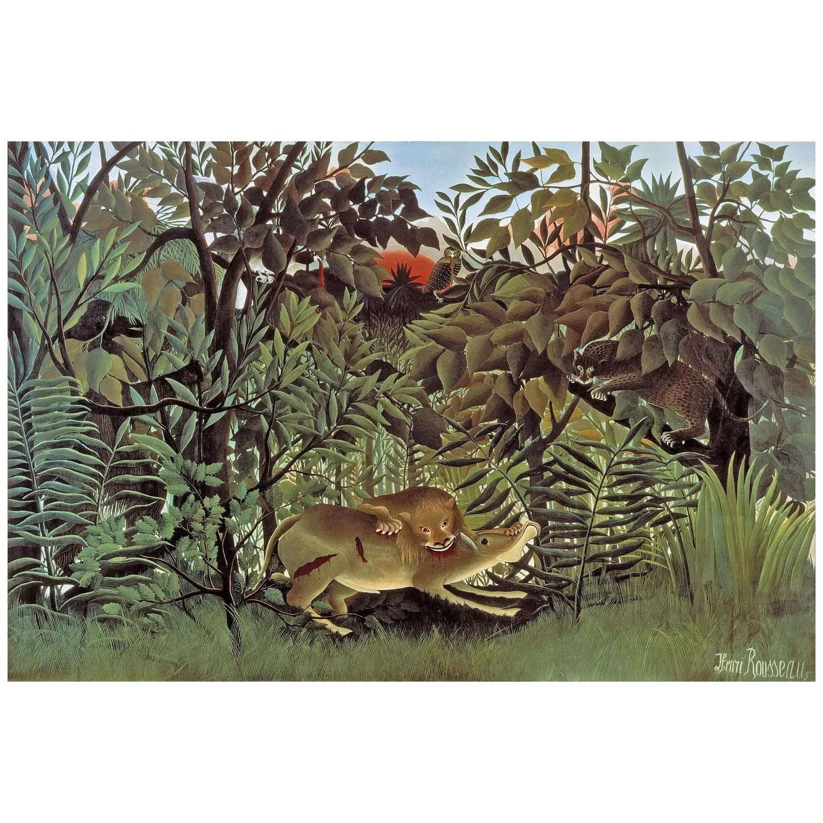  Henri Rousseau. Le lion, ayant faim, se jette sur lantilope. 1905. Beyeler Foundation Basel