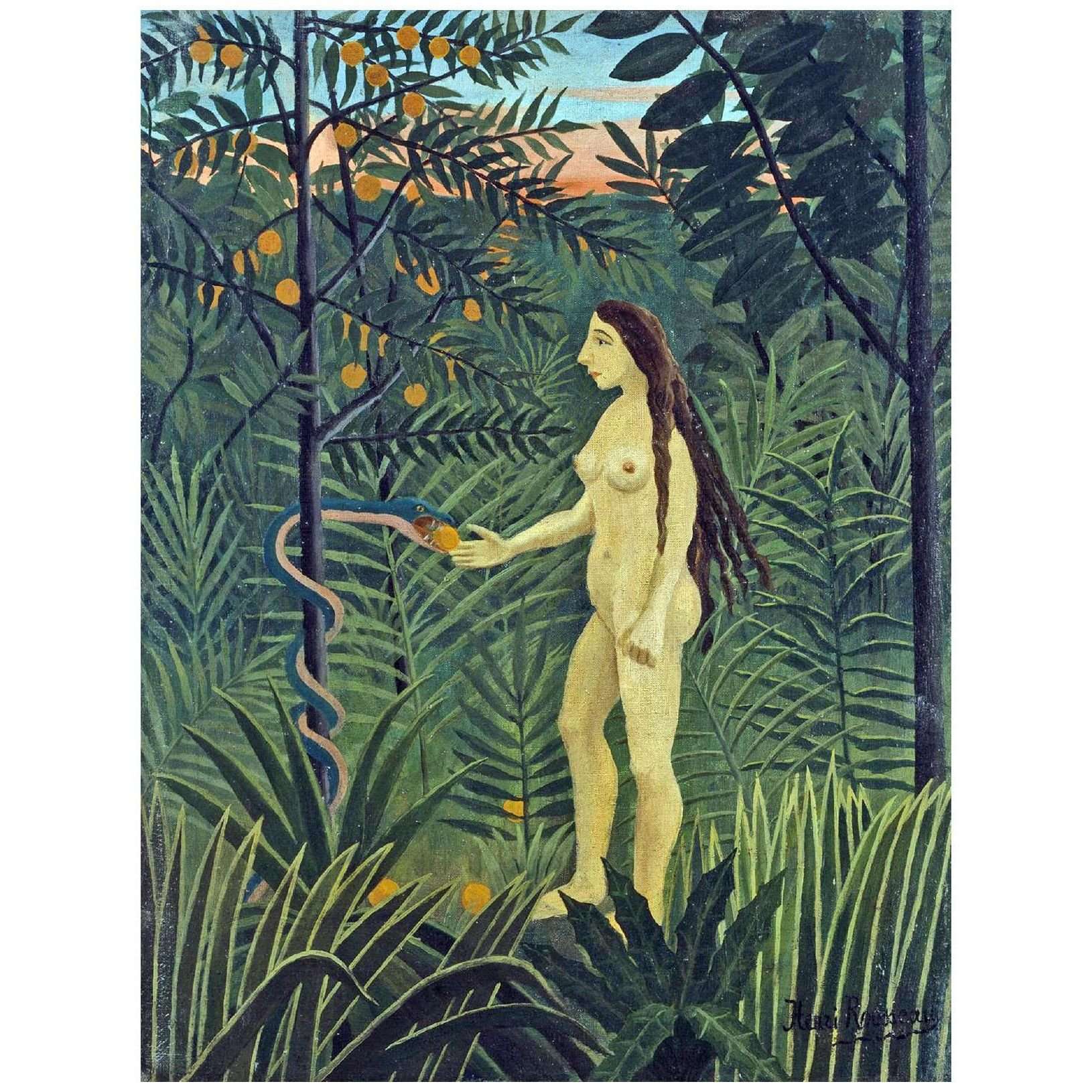  Henri Rousseau. Eve dans le paradis terrestre. 1906. Hamburger Kunsthalle