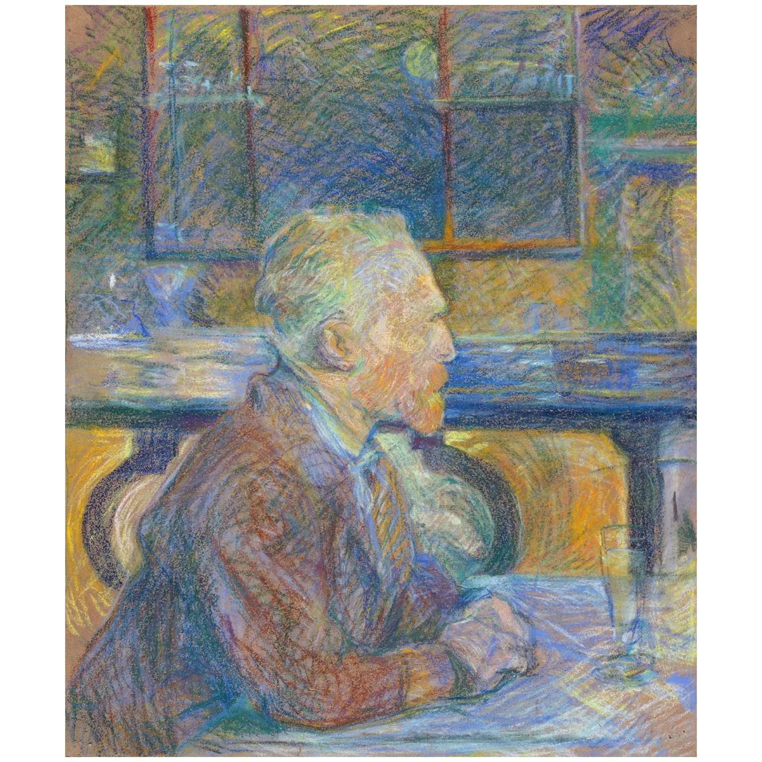  M   --Henri de Toulouse-Lautrec. Portrait of Vincent van Gogh.1887. Van Gogh Museum, Amsterdam