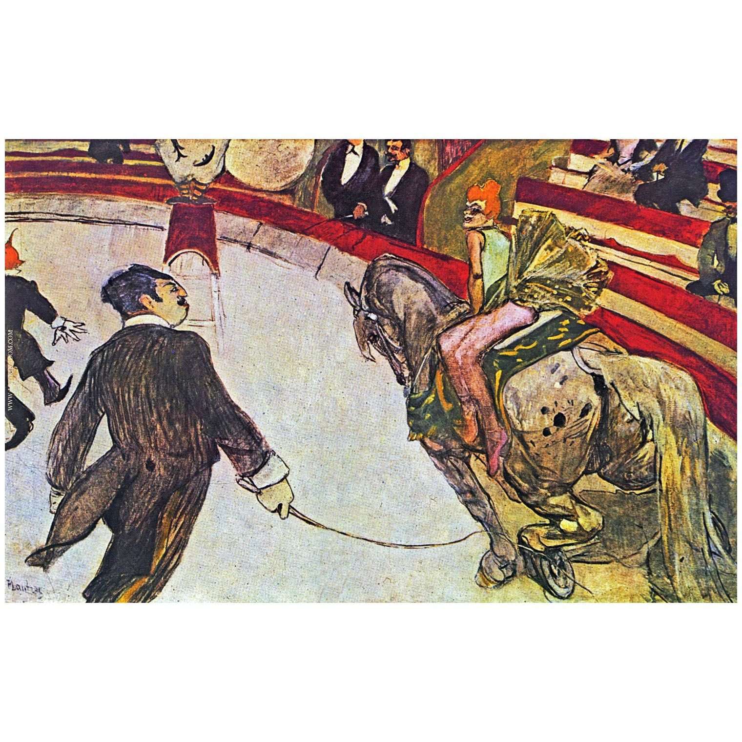  M   --Henri de Toulouse-Lautrec. Equestrienne at the Cirque Fernando. 1888. Art Institute Chicago