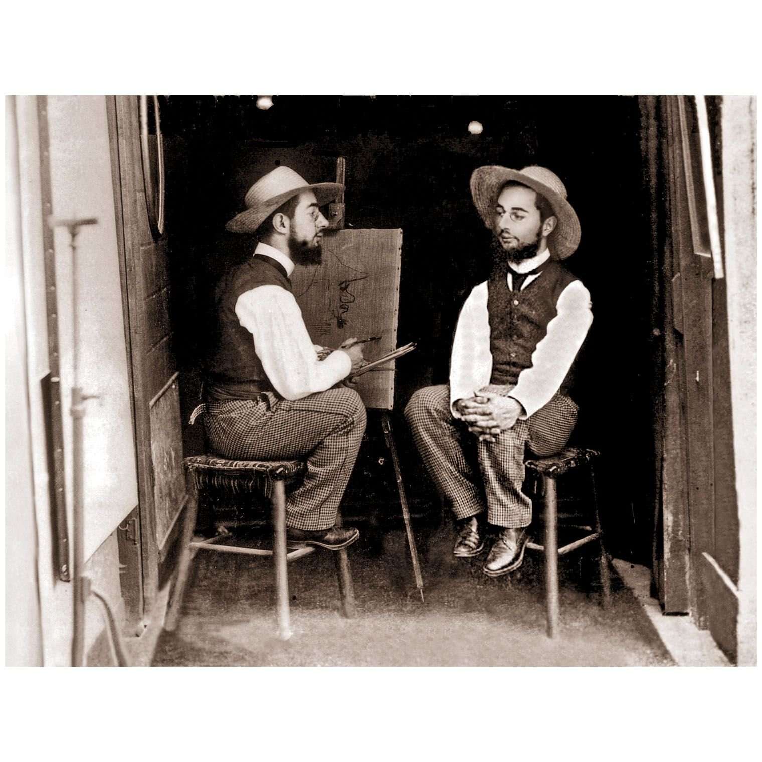  M   --Maurice Guibert. Mr. Toulouse paints Mr. Lautrec. 1891.    