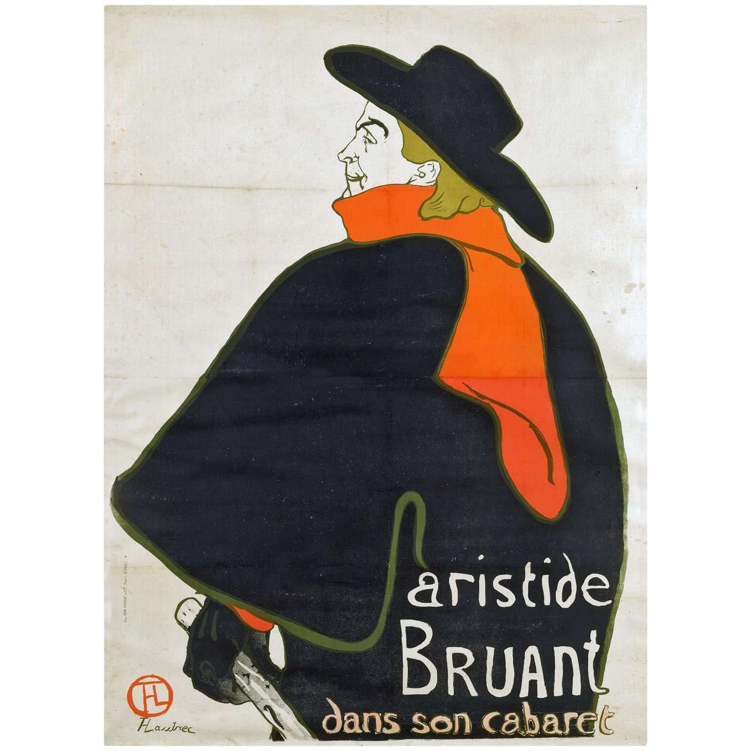  M   --Henri de Toulouse-Lautrec. Aristide Bruant dans son cabaret. 1893. GAM Milano