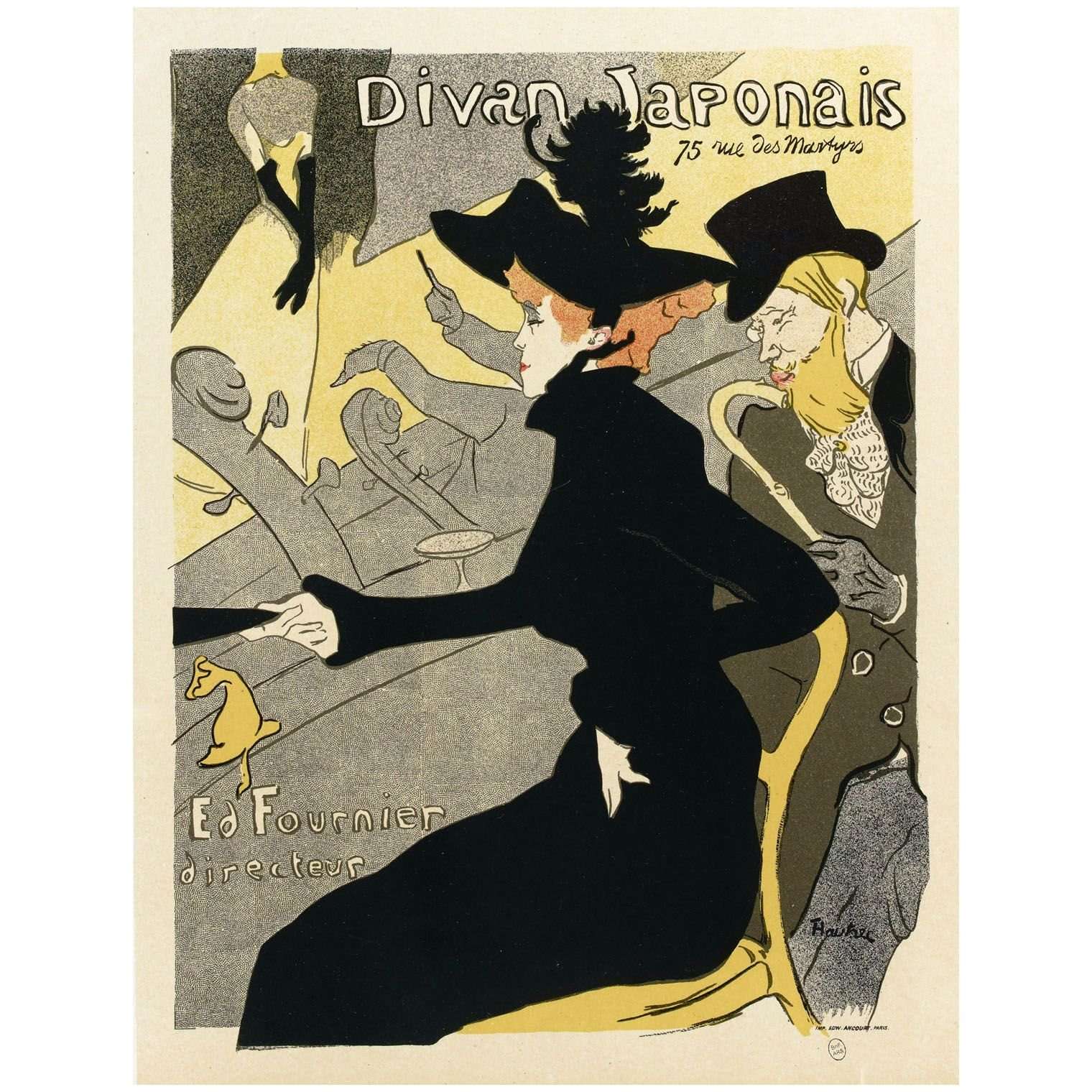  M   --Henri de Toulouse-Lautrec. Divan Japonais. 1893. Kunstmuseum Bern