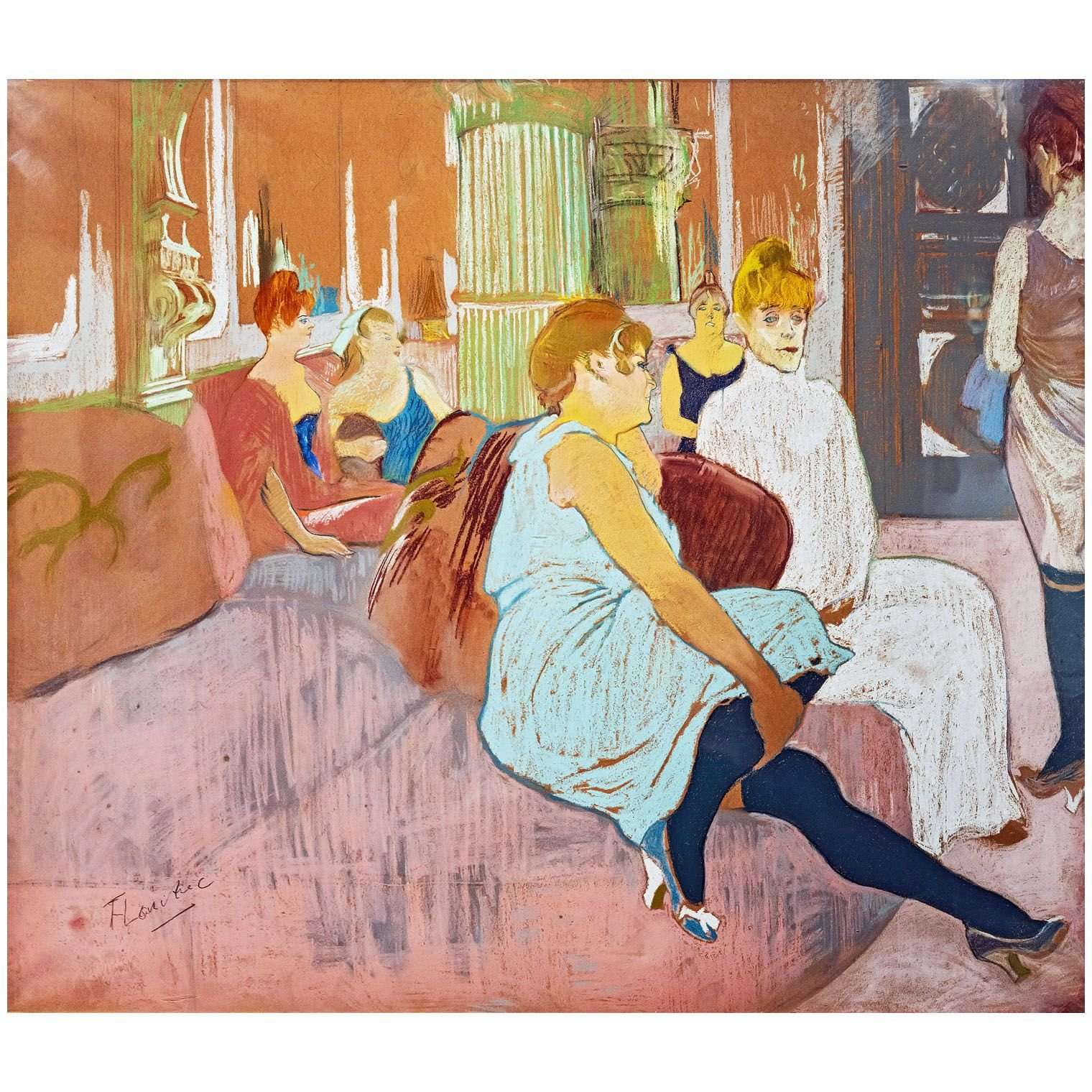 M   --Henri de Toulouse-Lautrec. Salon Rue des moulins. 1894. Musee Toulouse-Lautrec