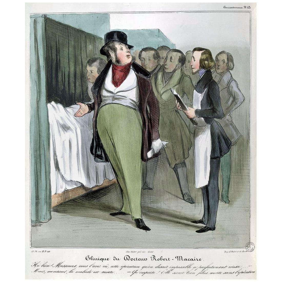  Honore Daumier. La clinique du Dr Robert-Macaire. 1830. Llithographie
