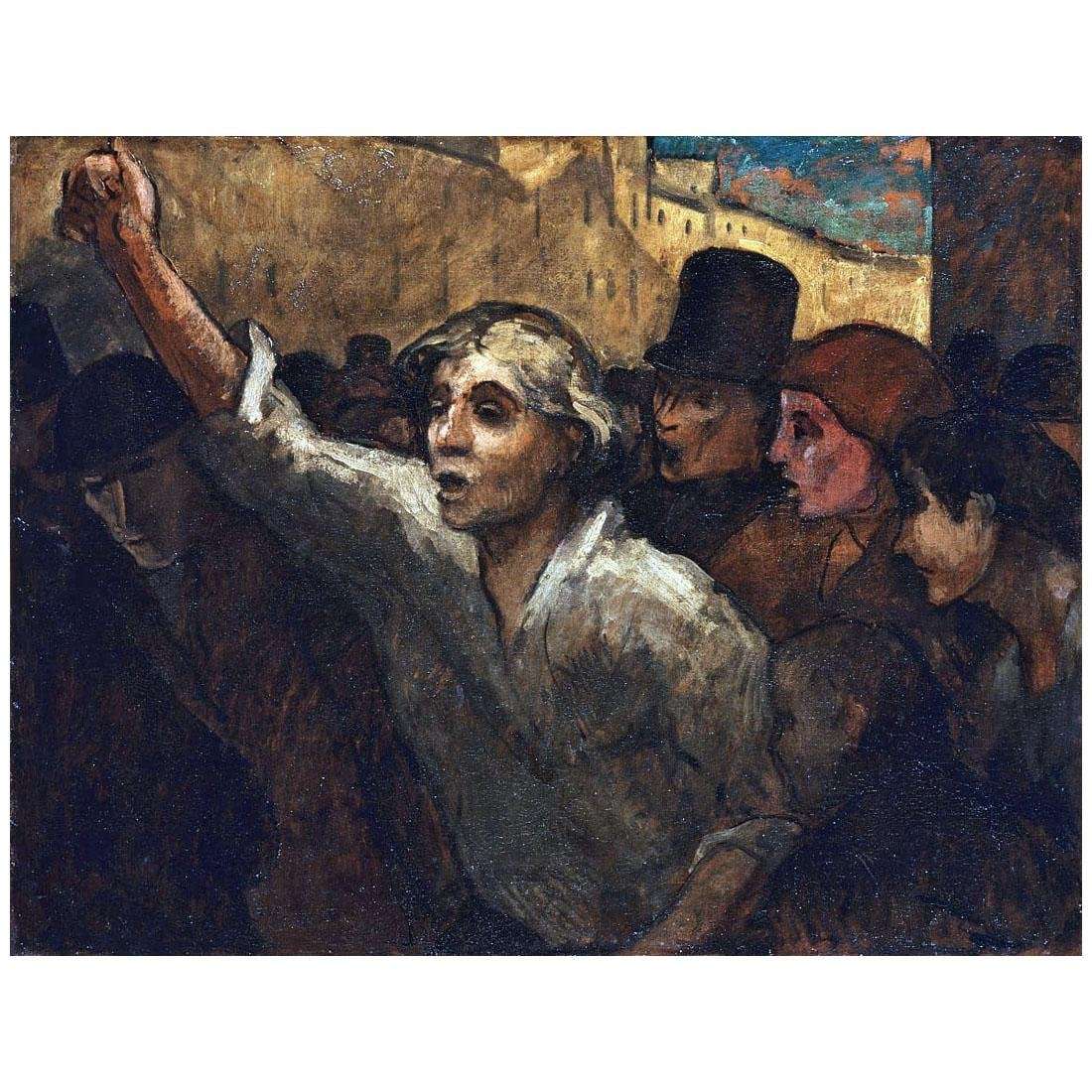  Honore Daumier. LEmeute. 1848. Philips Collection
