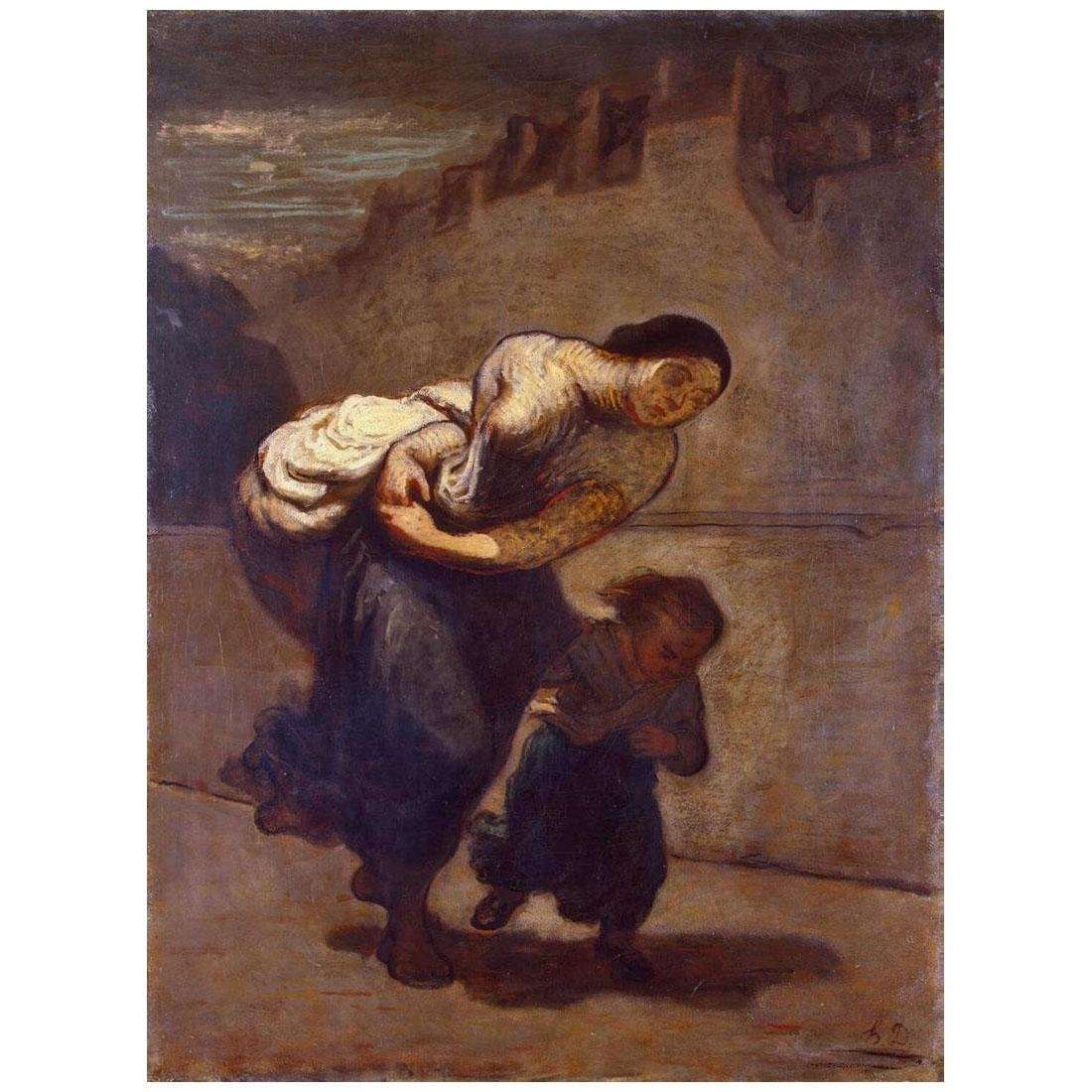  Honore Daumier. Fardeau. 1850-1853. Hermitage, St-Petersburg