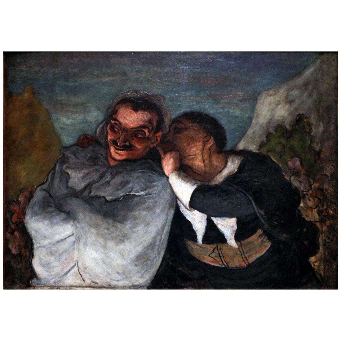  Honore Daumier. Scapin et Silvestre. 1864. Musee dOrsay, Paris