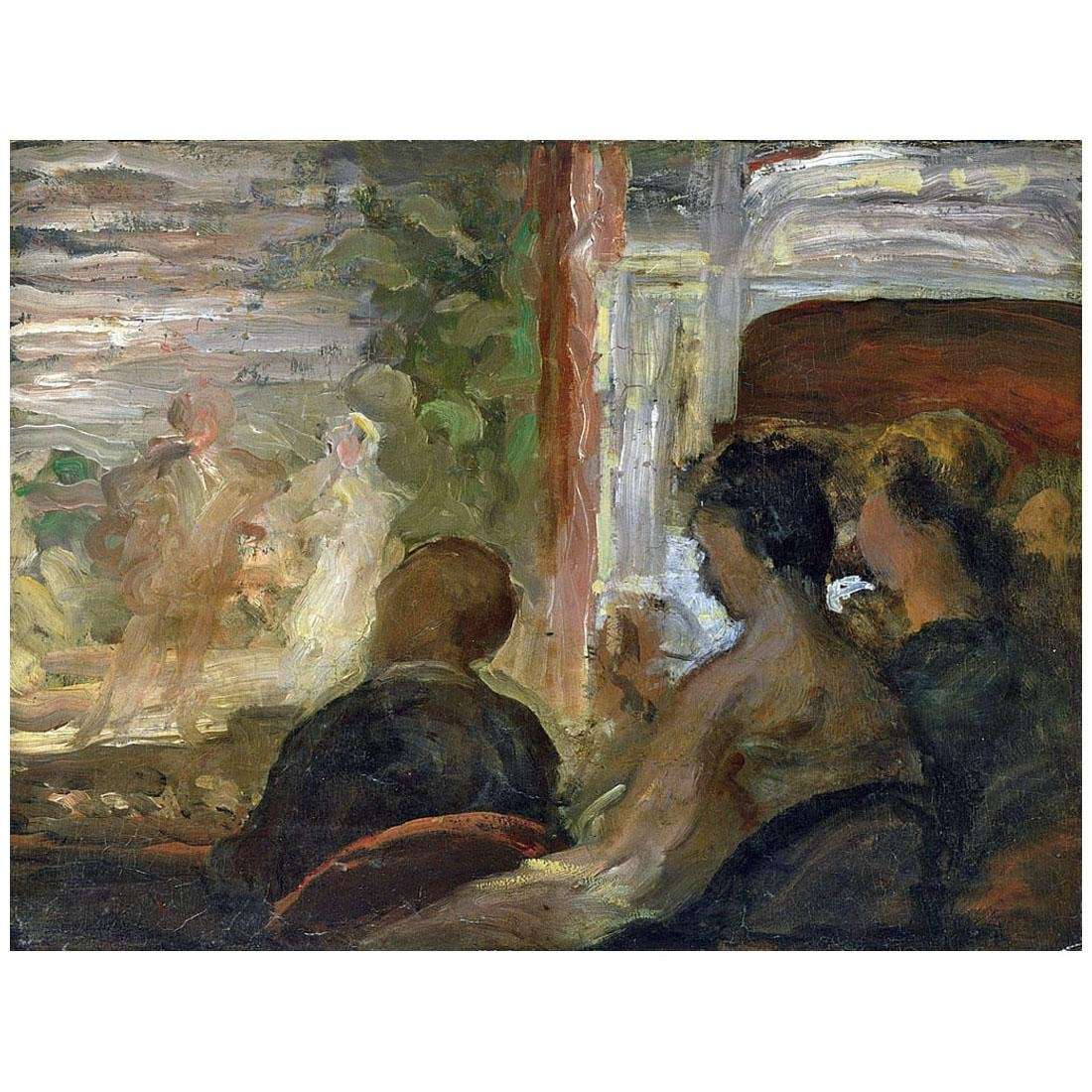  Honore Daumier. Loge au th??tre. 1865. Hamburger Kunsthalle