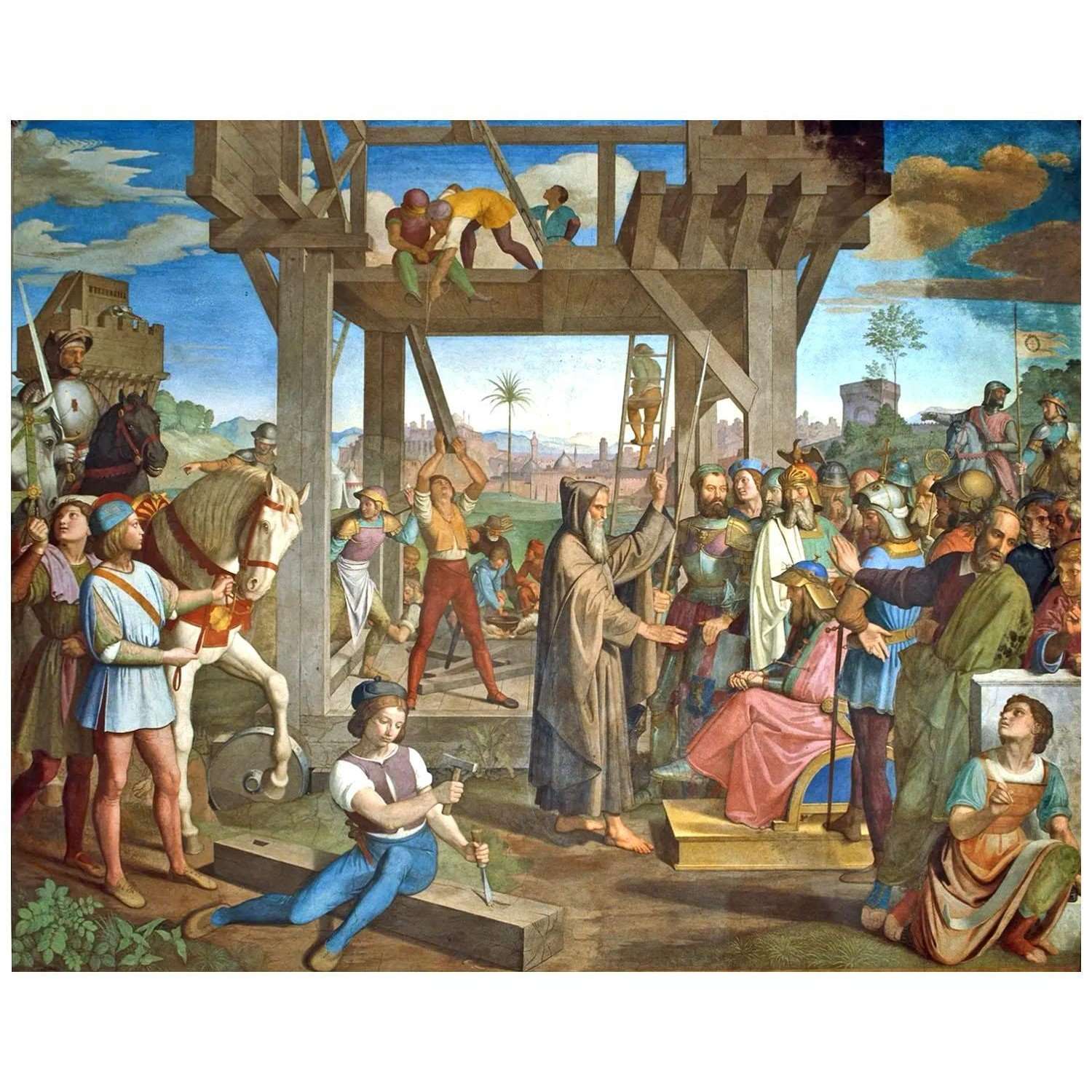   Friedrich Overbeck. Vor dem Sturm Jerusalems. 1819-1827. Casa Massimo frescos