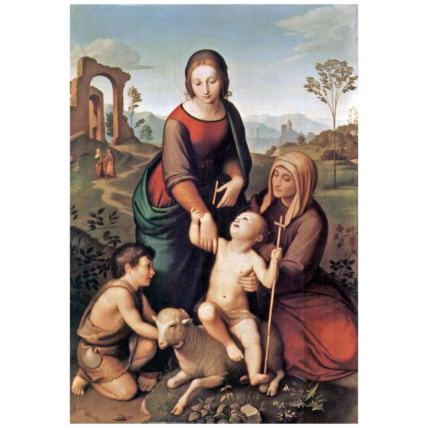   Friedrich Overbeck. Maria und Elisabeth mit Jesus und Johann. 1825. Neue Pinakothek Munchen