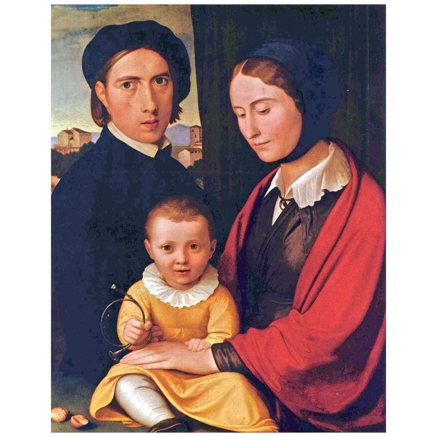   Friedrich Overbeck. Selbstbildnis mit Familie. 1830. Museum Behnhaus Lubek