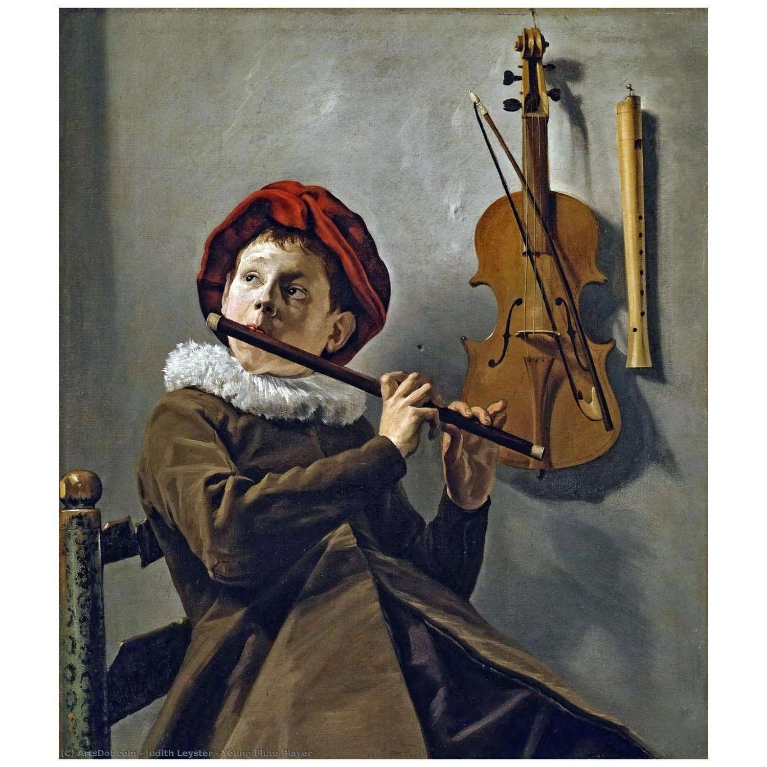 Judith Leyster. Flute Player. 1635. Nationalmuseum Stockholm