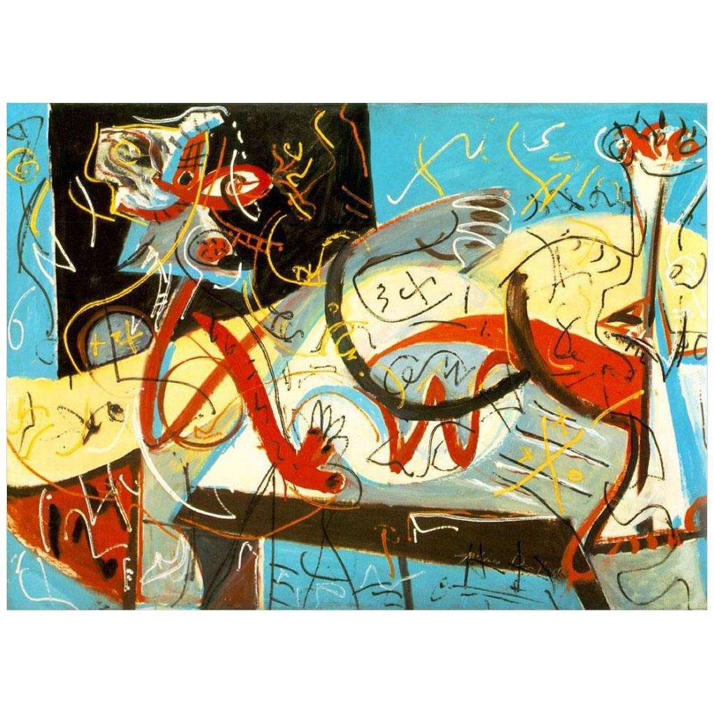  Jackson Pollock. Stenographic Figure. 1937