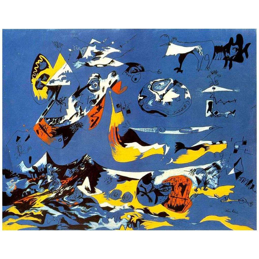  Jackson Pollock. The Blue. Moby Dick. 1943