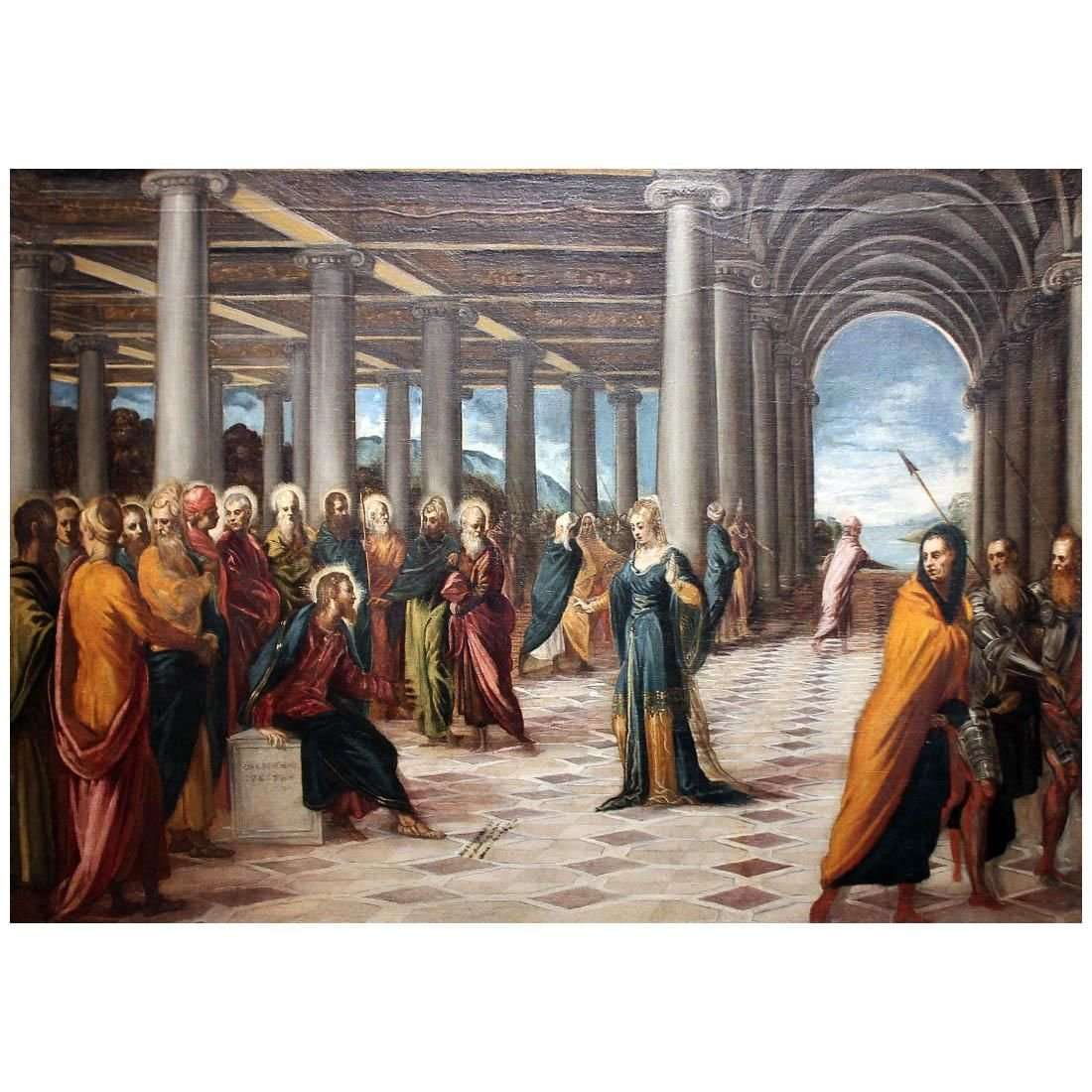   ()Tintoretto. Cristo e ladultera. 1545-1548. Palazzo Barberini, Roma