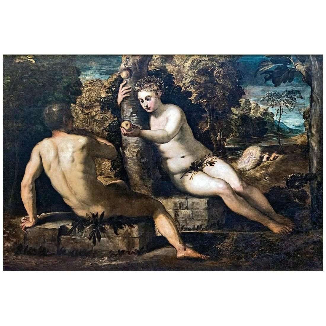   ()Tintoretto. Le Tentazione di Adamo ed Eva. 1550. Galleria dellAcademia, Venezia