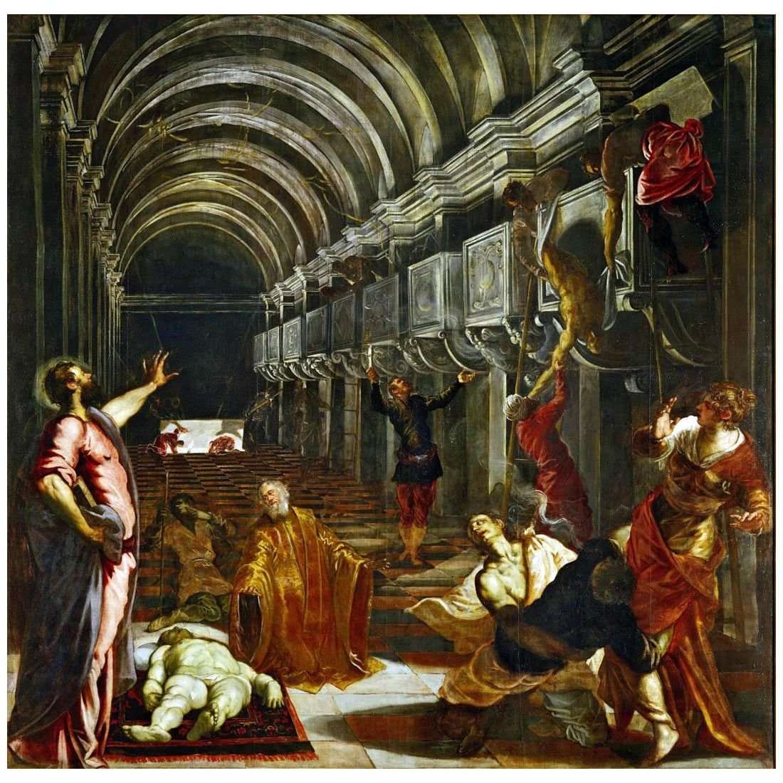   ()Tintoretto. Trovare il corpo di San Marco. 1562. Brera, Milano