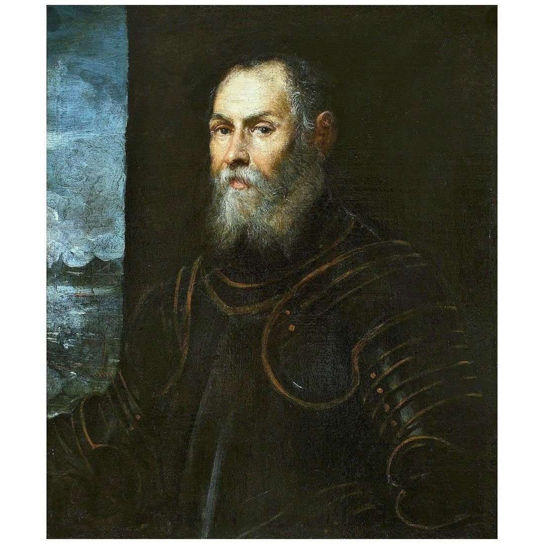   ()Tintoretto. Ritratto di Ammiraglio veneziano. 1570. National Museum, Warsaw