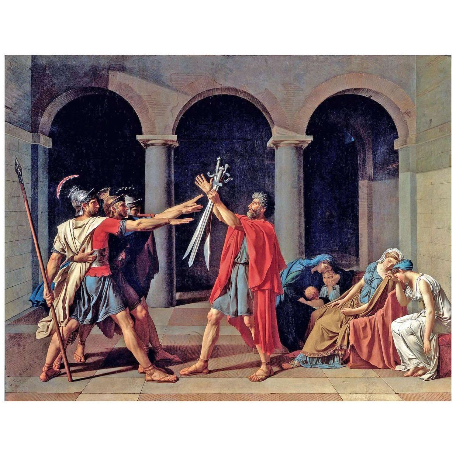  Jacques Louis David. Le Serment des Horaces. 1784. Musee du Louvre