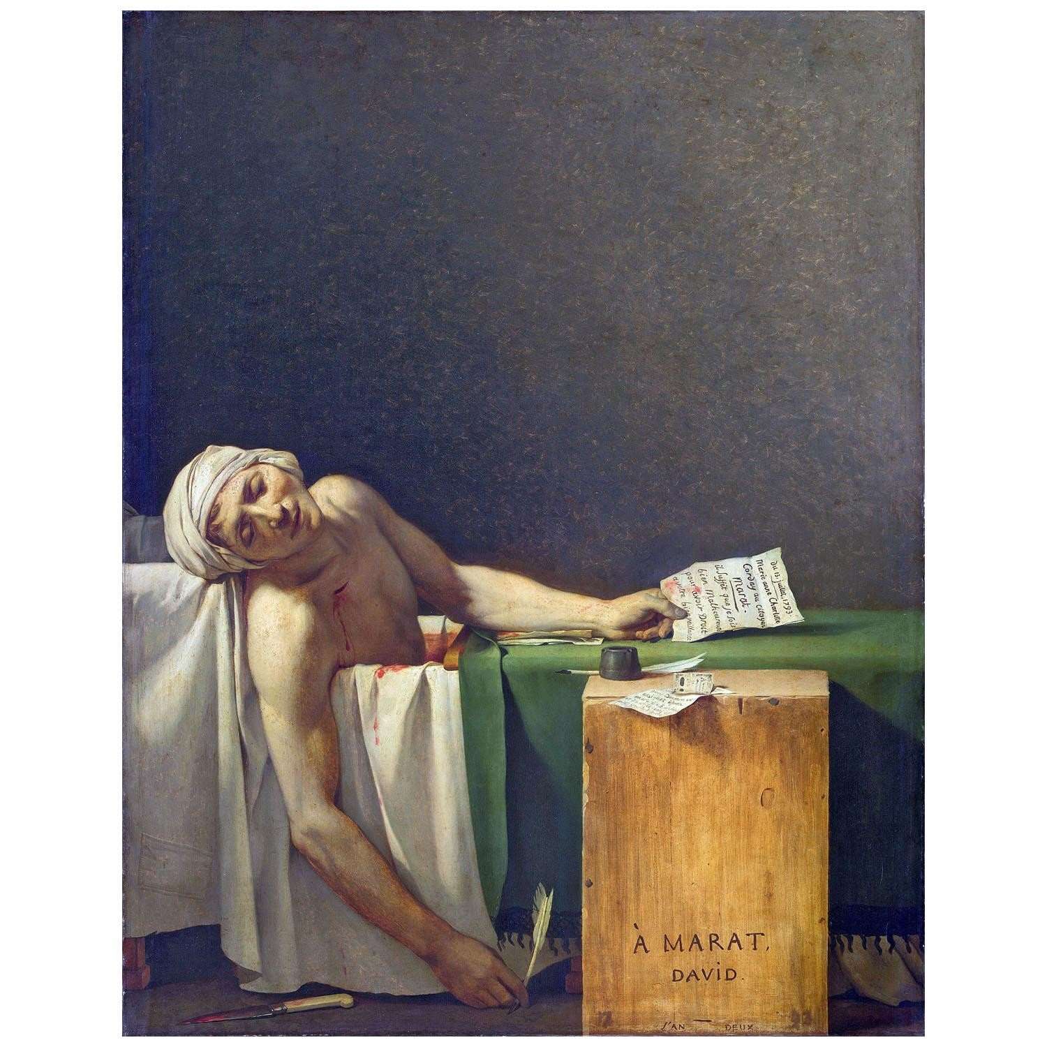   Jacques Louis David. La mort de Marat. 1793. KMSKB Brussels