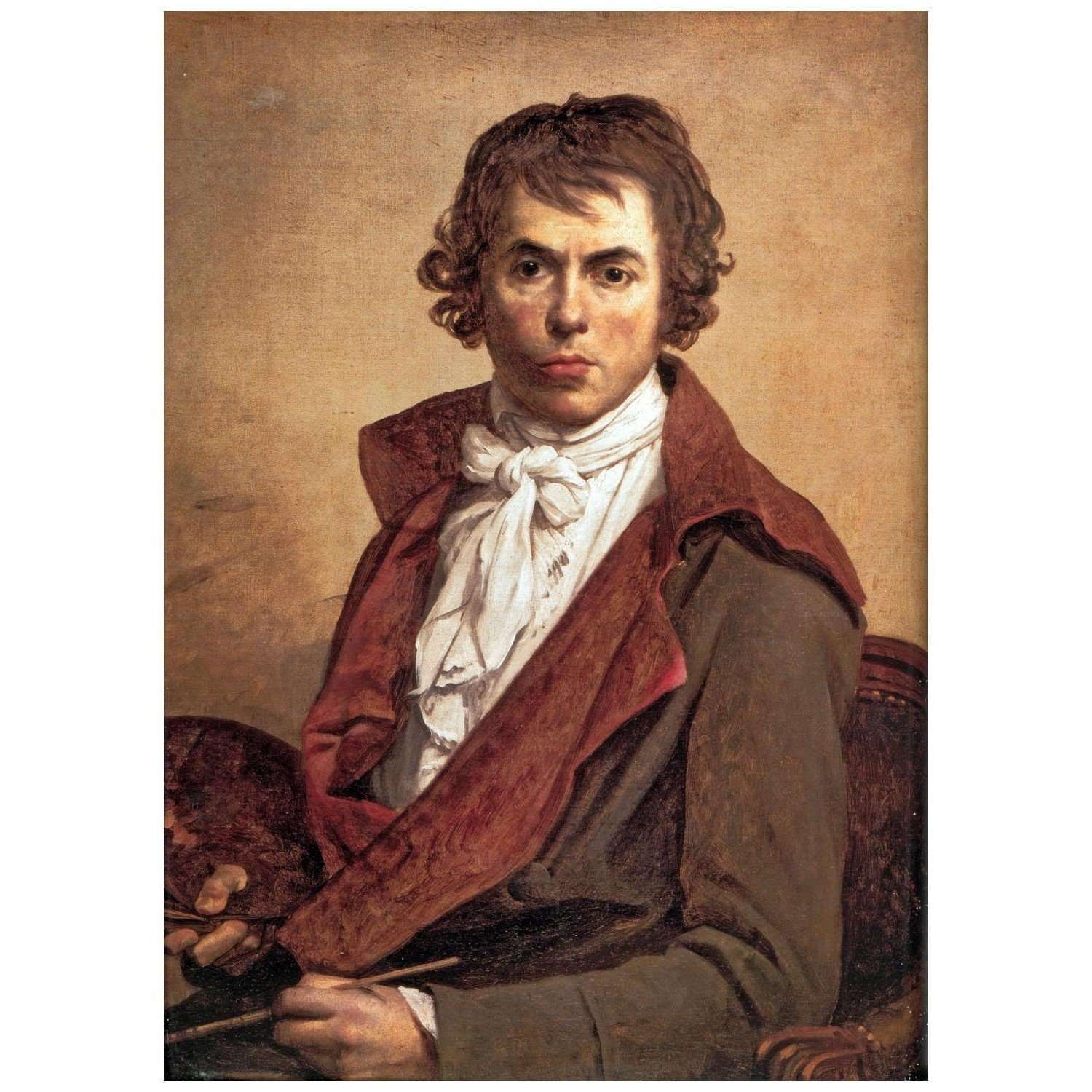   Jacques Louis David. Portrait de l'artiste. 1794. Musee du Louvre