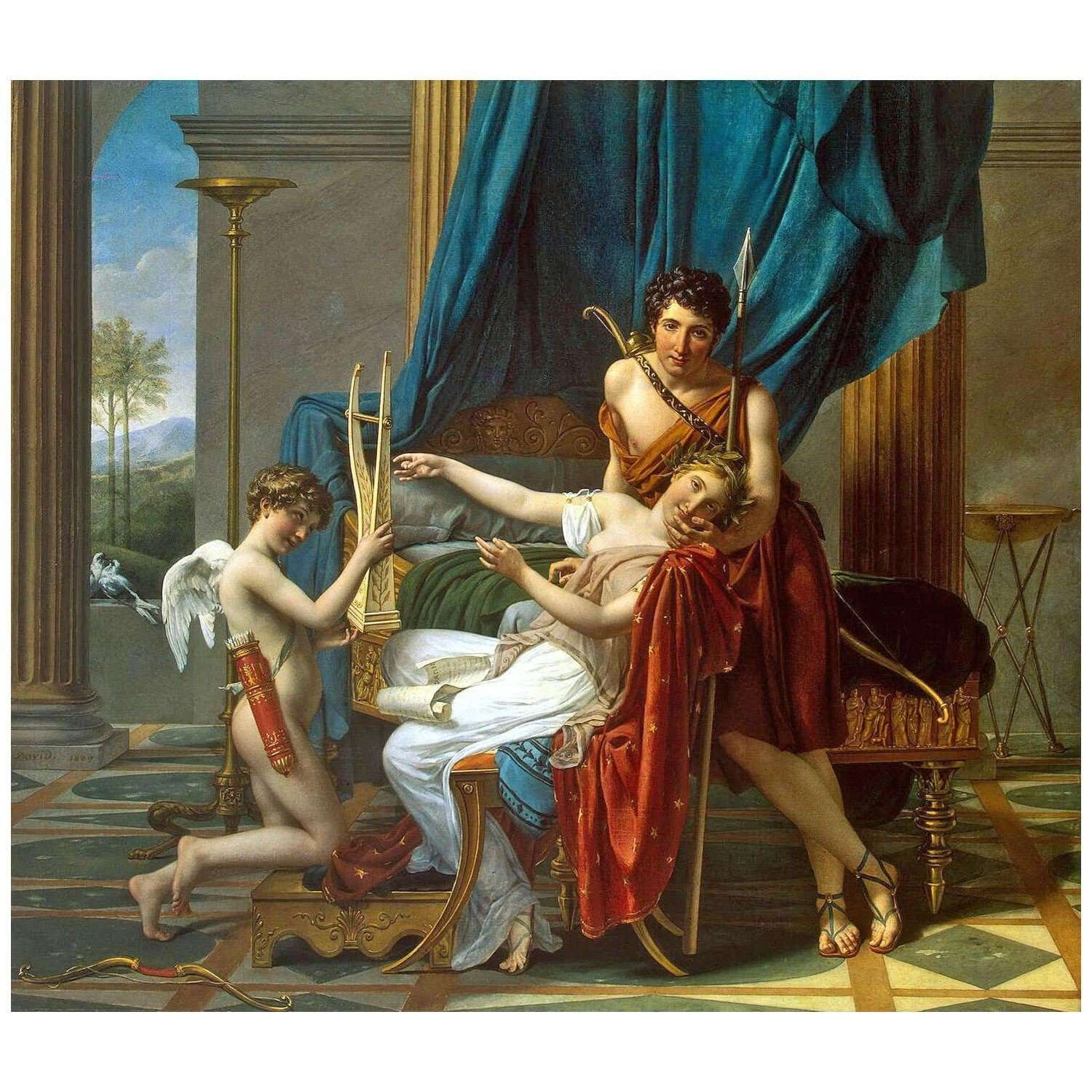   Jacques Louis David. Sappho et Phaon. 1809. Mus?e de l'Ermitage