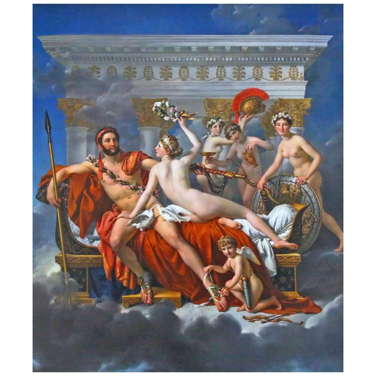   Jacques Louis David. Mars d?sarm? par V?nus. 1824. KMSKB Brussels