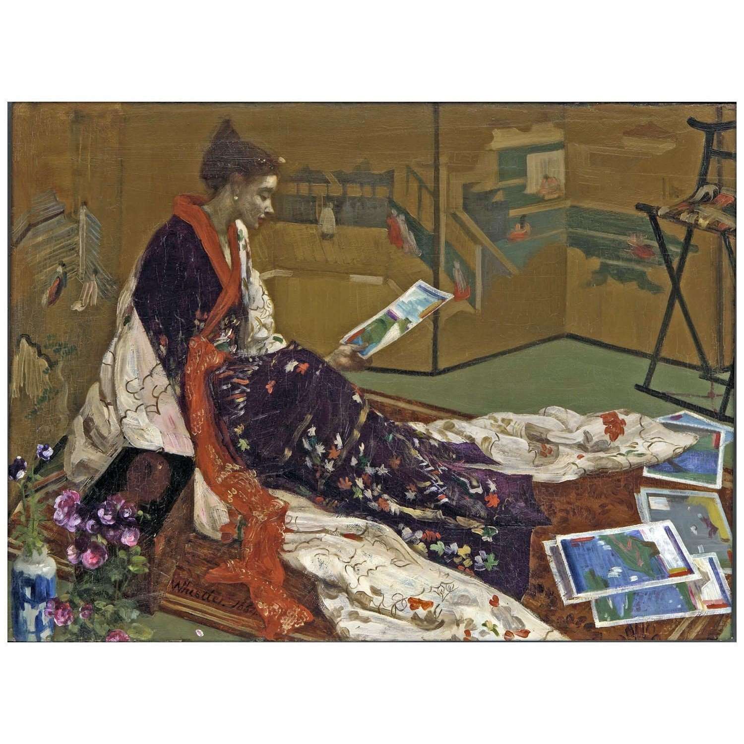   James Whistler. Caprice in Purple and Gold: The Golden Screen. 1864. Freer Gallery Washington