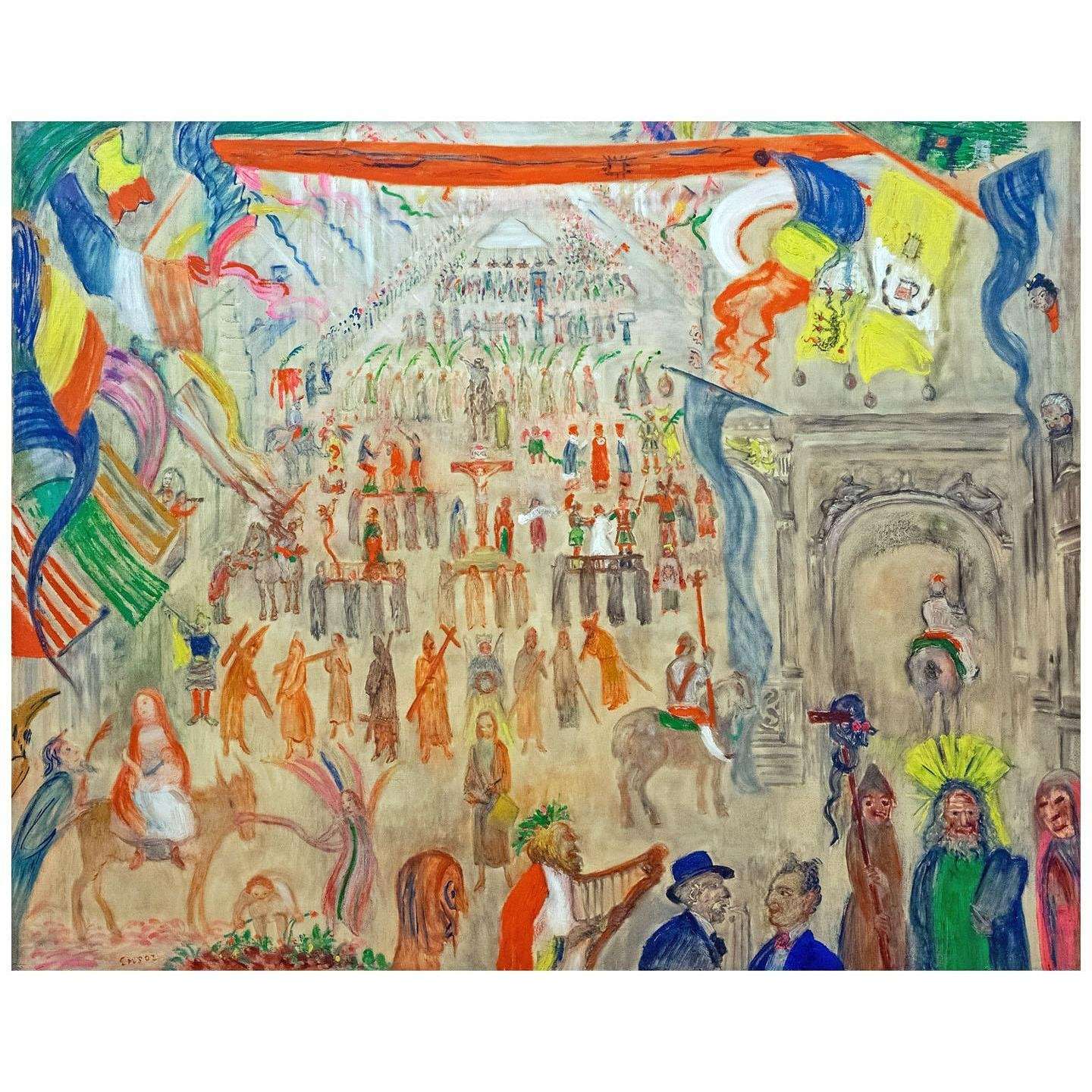  James Ensor. Procession of the Penitents at Furnes. 1913. Musei Vaticani