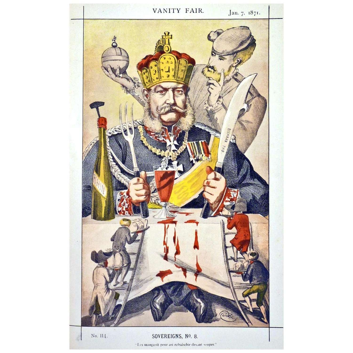  James Tissot. Sovereigns No.8: Caricature of The King of Prussia. 1871. Vanity Fair