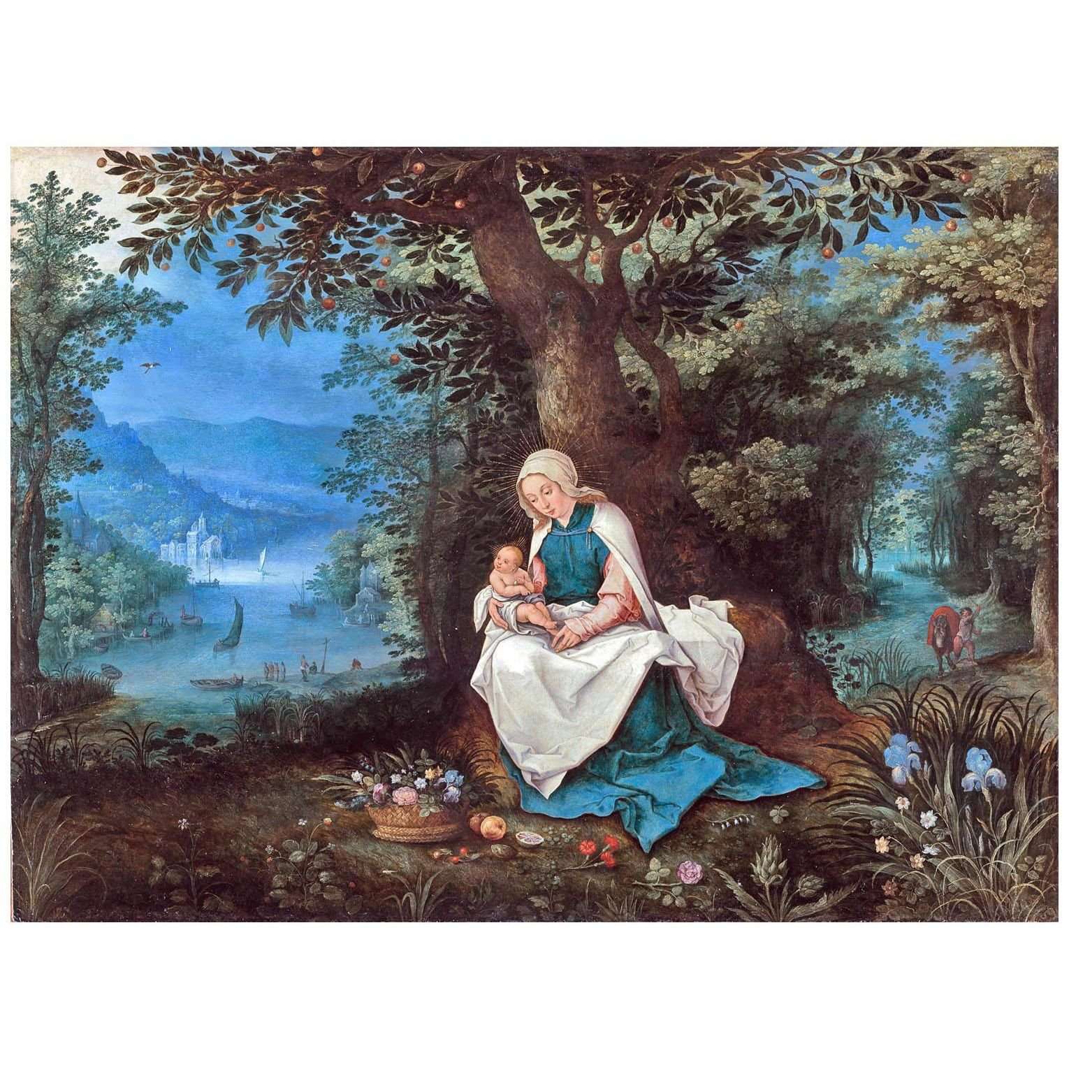   .Jan Breughel de Jonge. The Rest on The Flight into Egypt. 1628. KHM Wien