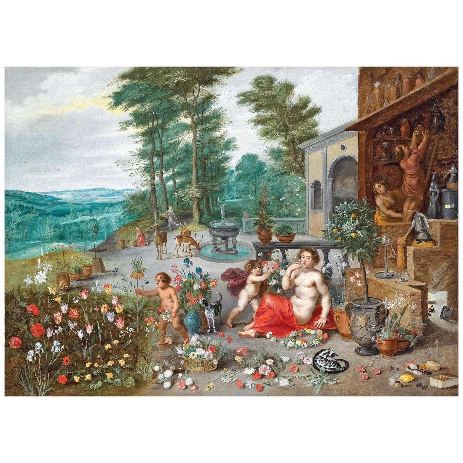   .Jan Breughel de Jonge. Allegory of Smell. 1645. Dorotheum Wien