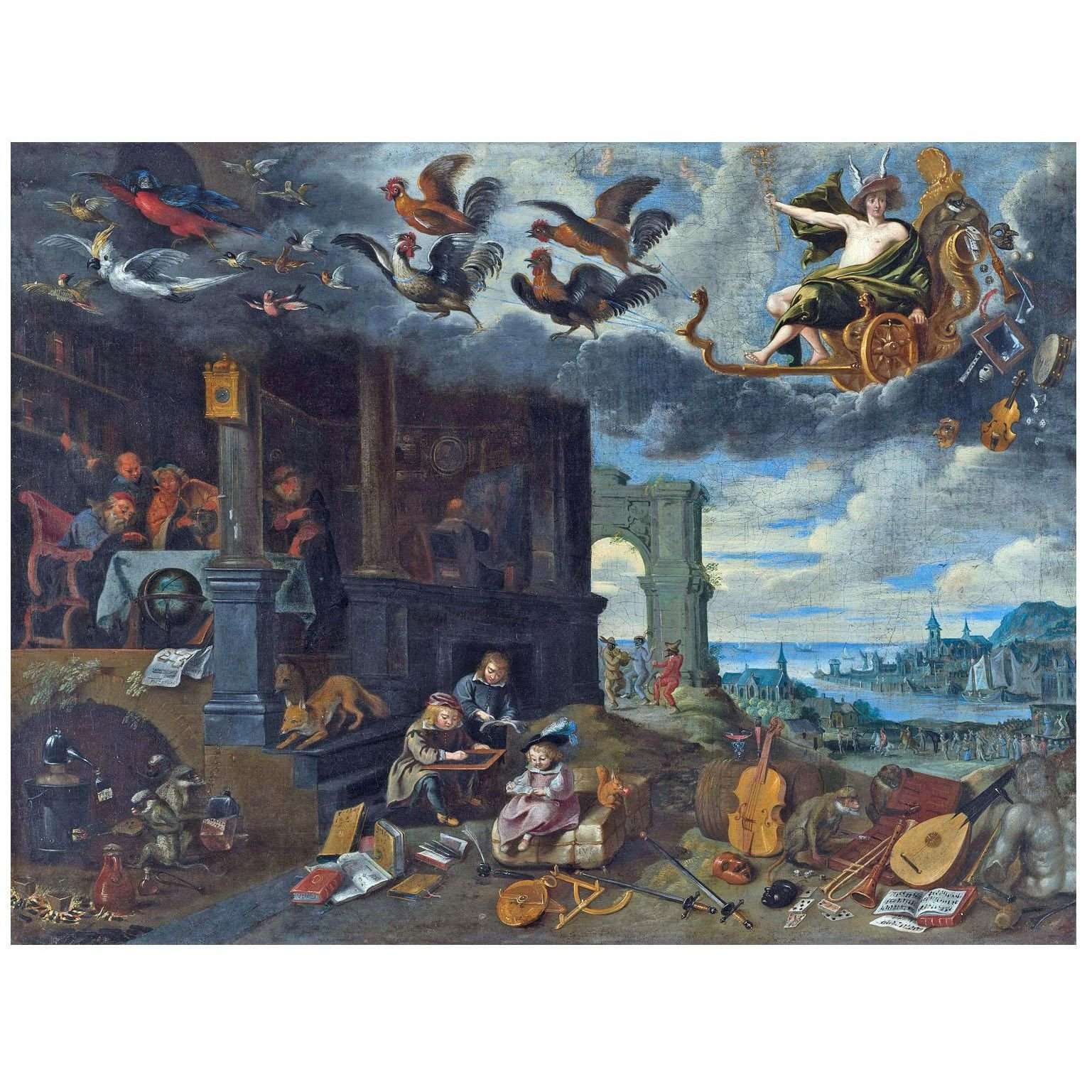   .Jan Breughel de Jonge. The Apotheosis of Commerce and Science. 1649. Rijksmuseum
