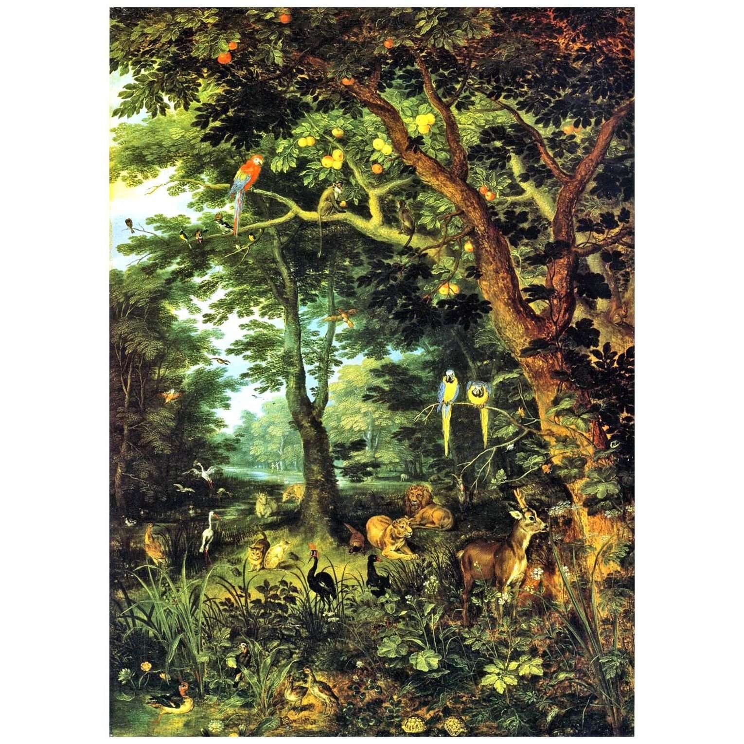   .Jan Breughel de Jonge. Paradise. 1650. Gemaldegalerie Berlin