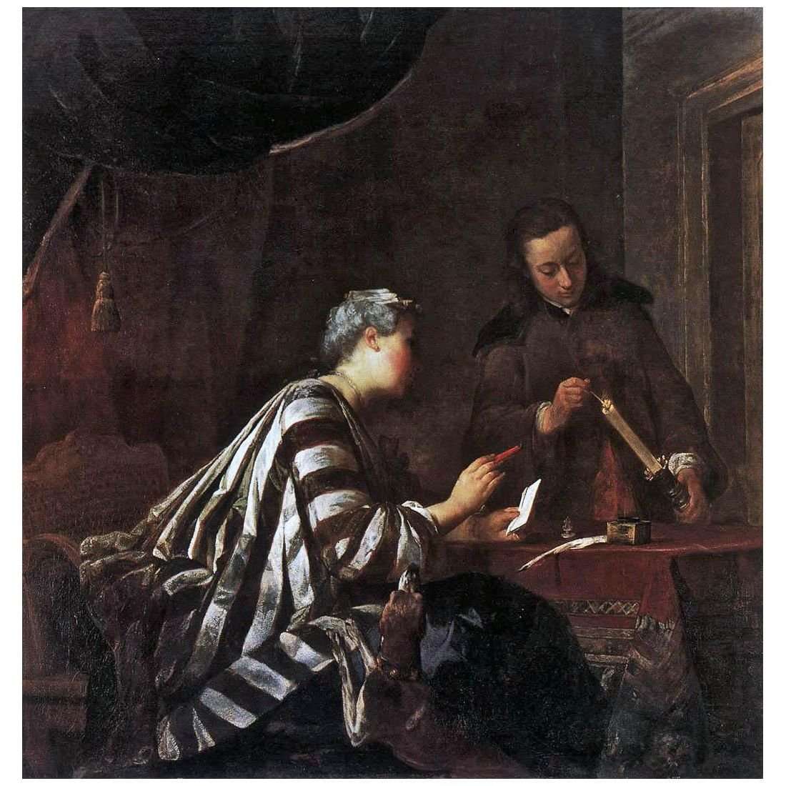    Jean-Baptiste Chardin. Sceller la letter. 1733. Schloss Charlottenburg